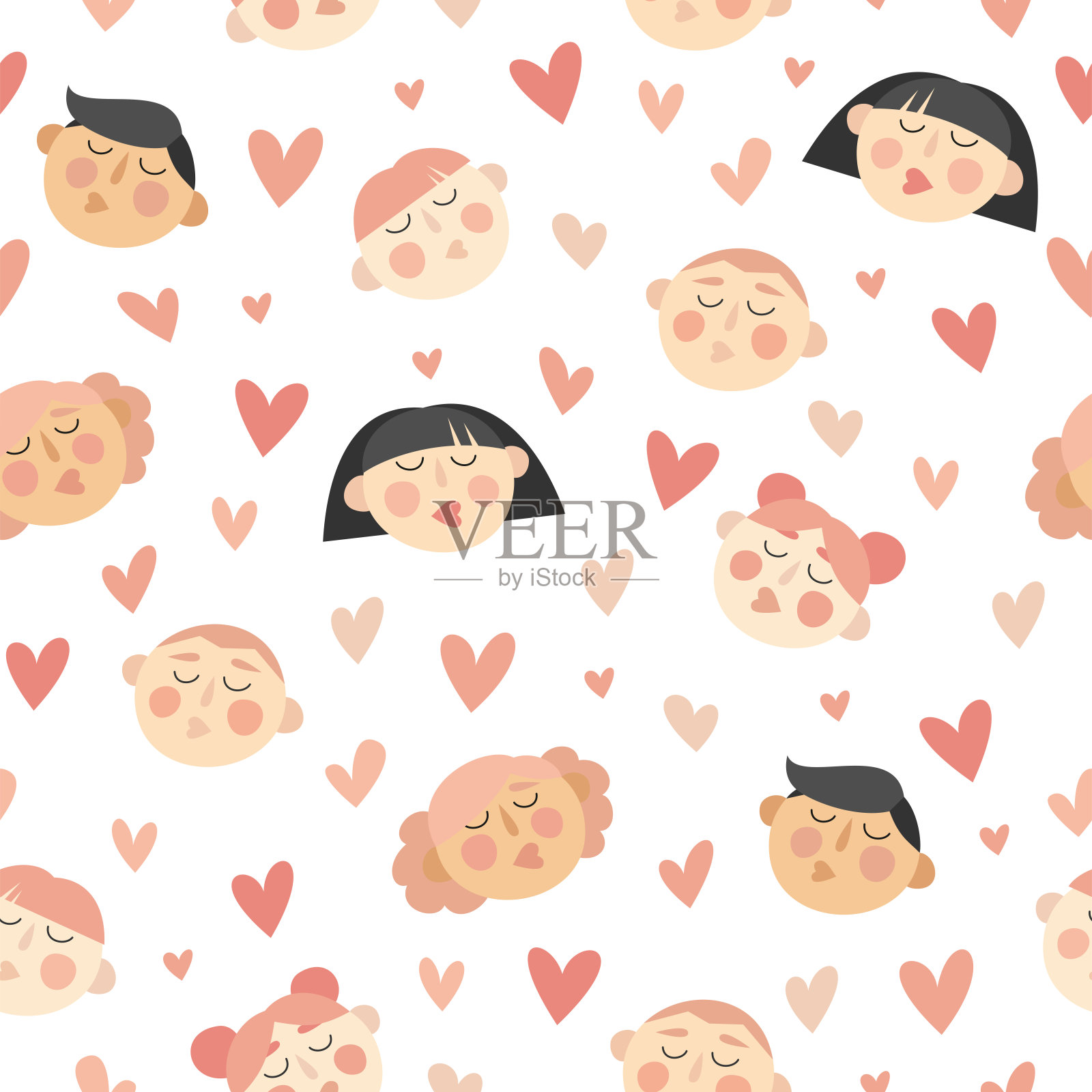 情人节模式插画图片素材