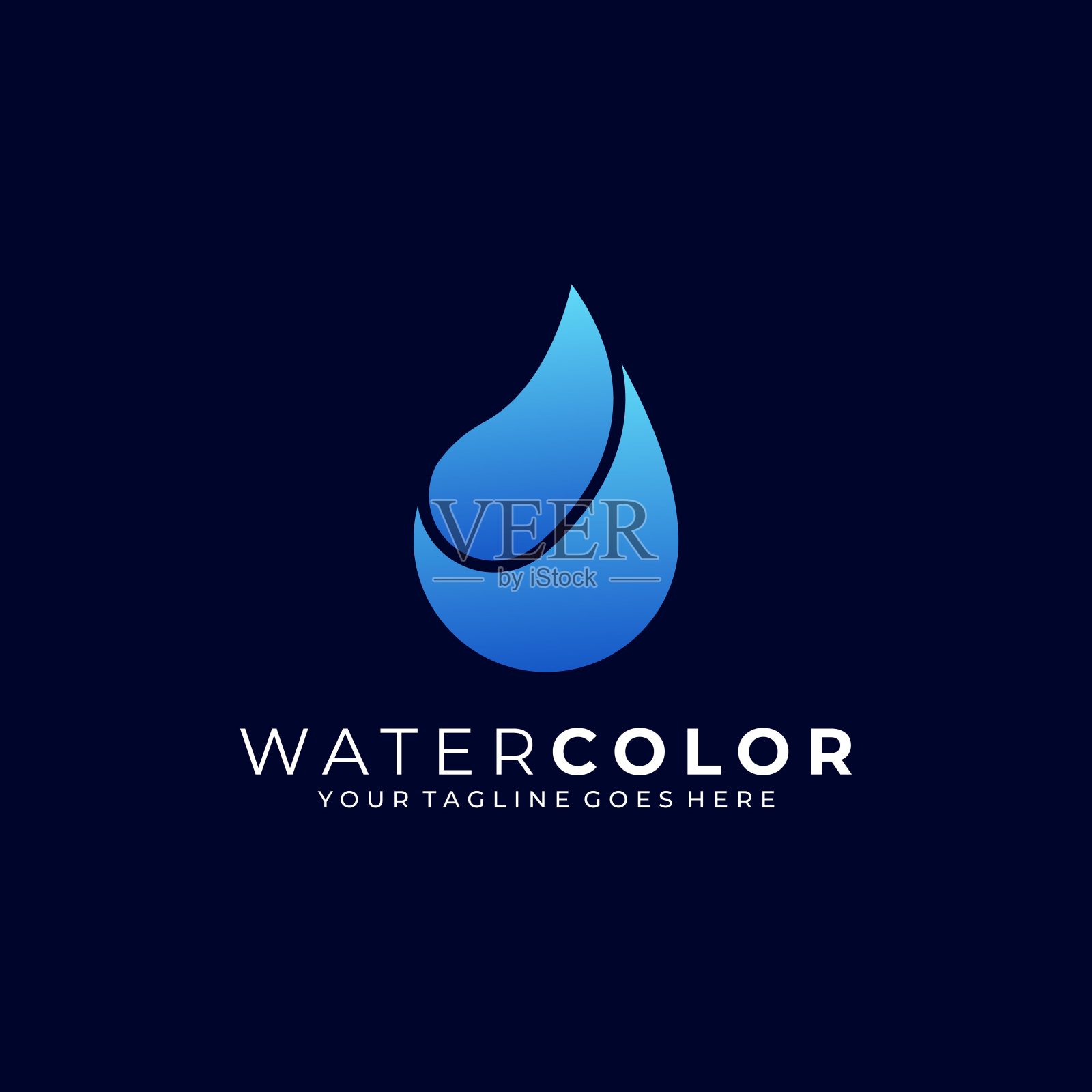 水抽象插图矢量模板设计元素图片