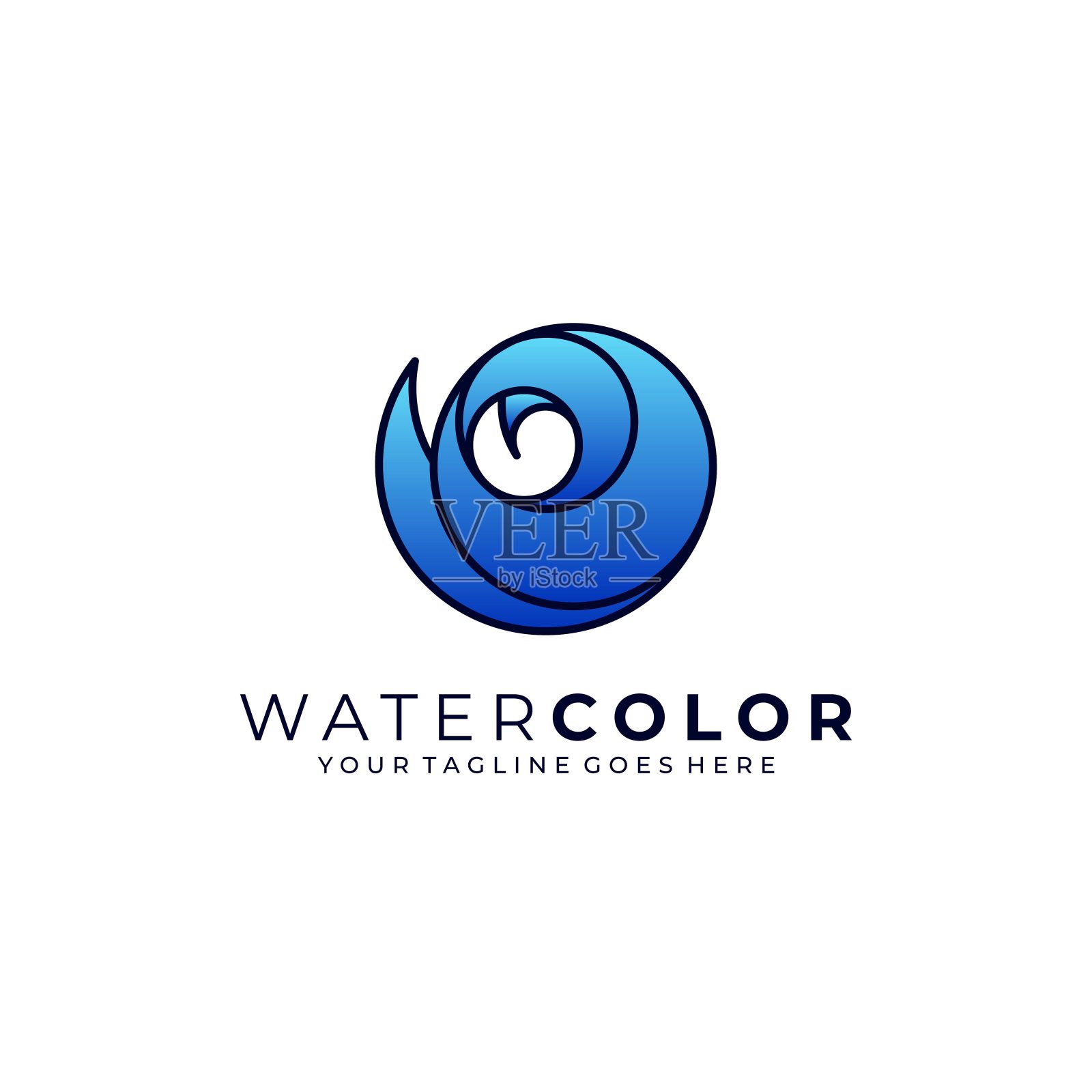 水抽象插图矢量模板设计元素图片