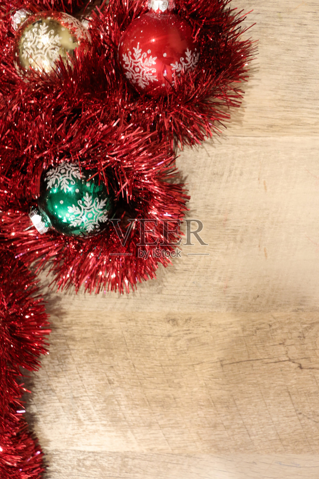 圣诞装饰背景红绿金照片摄影图片