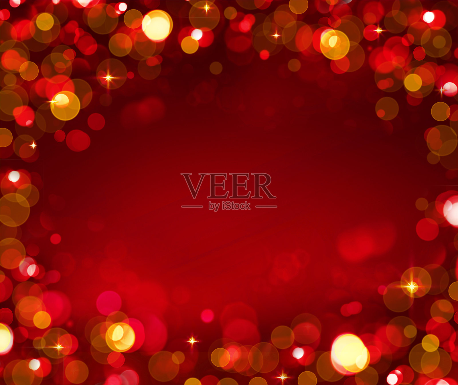 抽象的红色散景背景。庆祝灯光背景。照片摄影图片