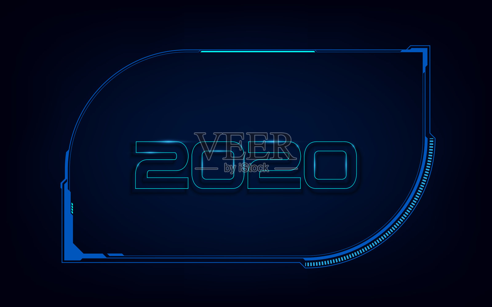 摘要科技科幻全息图框架模板设计2020背景插画图片素材