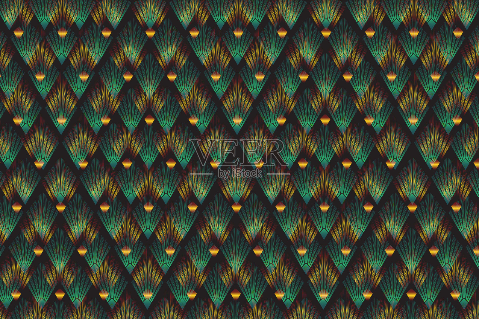 装饰艺术风格的背景。插画图片素材