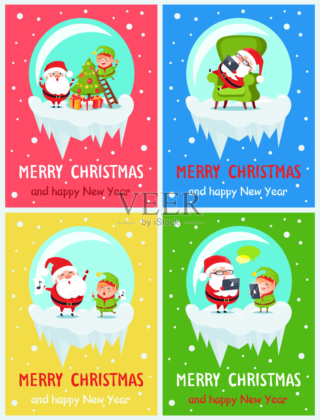 圣诞节装饰矢量素材插画图片素材