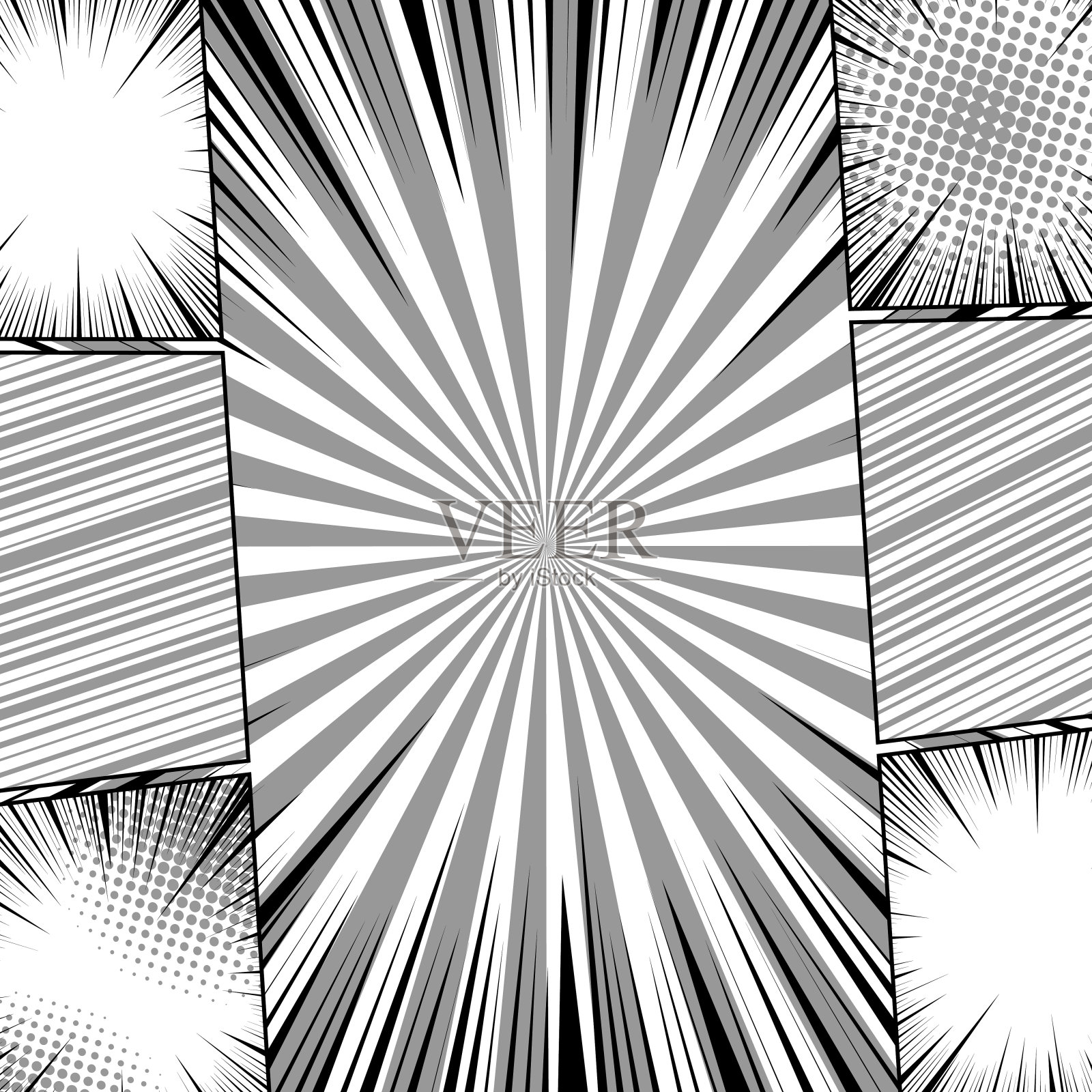 单色优雅爆炸的概念插画图片素材