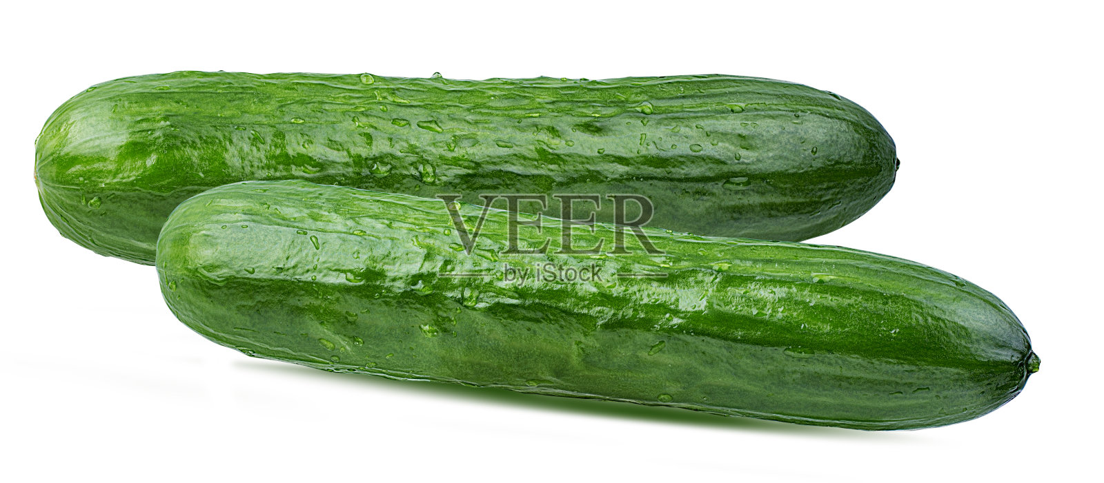 黄瓜孤立在白色背景与修剪路径照片摄影图片