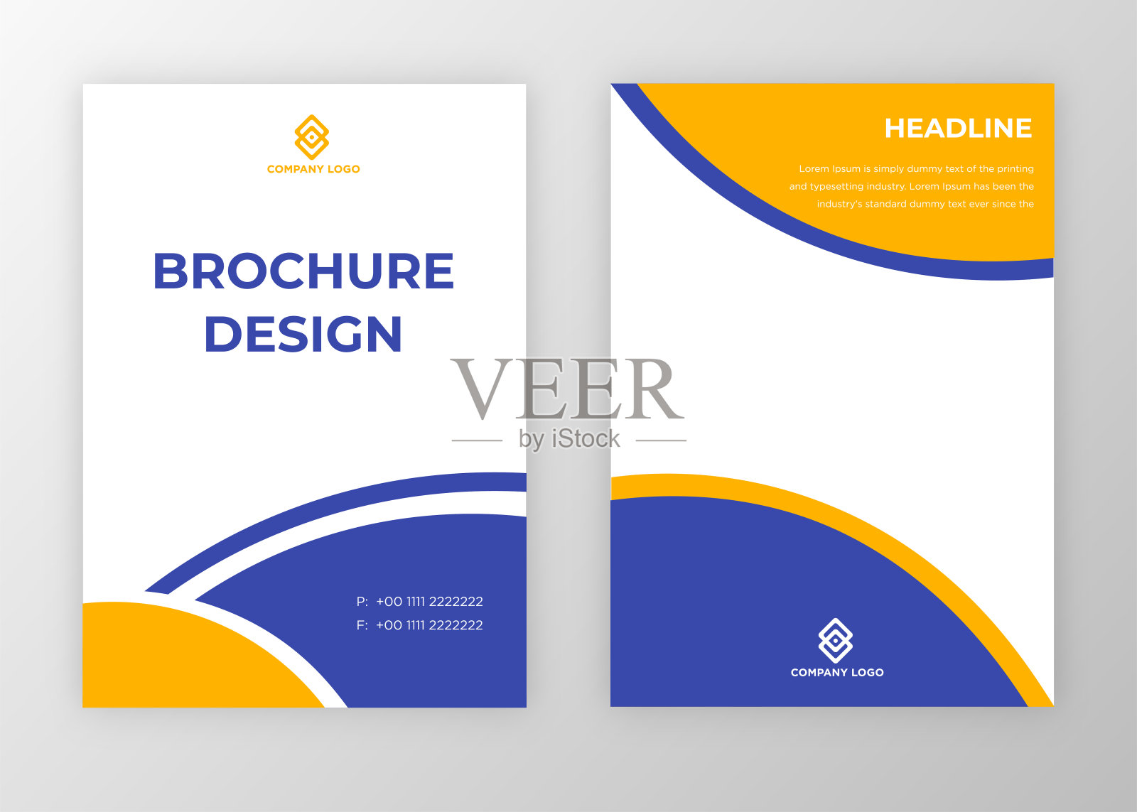 宣传册模板设计矢量。现代设计的抽象和丰富多彩的形状可以用于传单，书，海报，传单，目录在A4大小。易于编辑，自定义打印设计模板素材