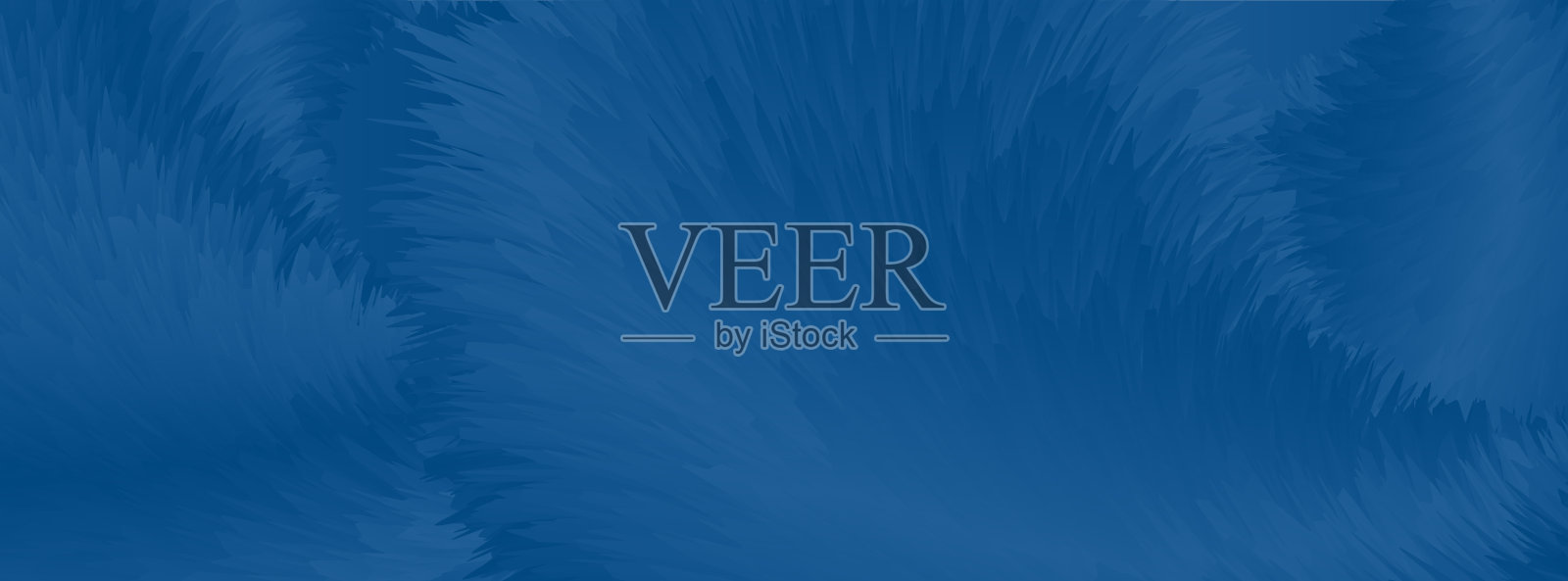 经典蓝色抽象毛绒毛波旗帜设计插画图片素材