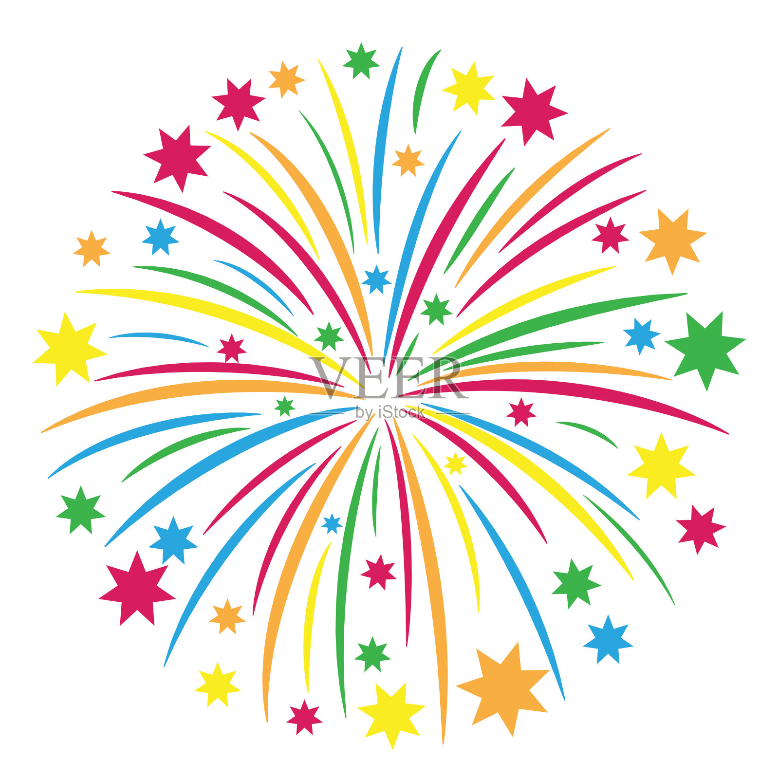 烟花插画图片素材