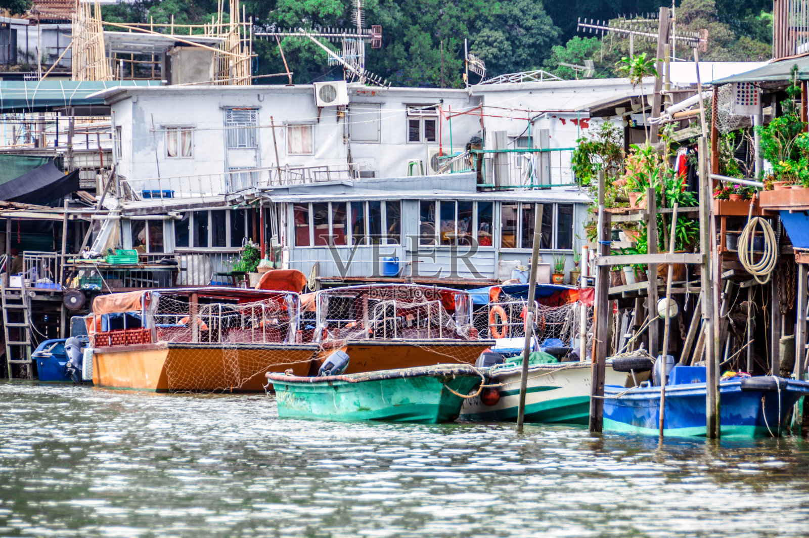 亚洲的渔村照片摄影图片