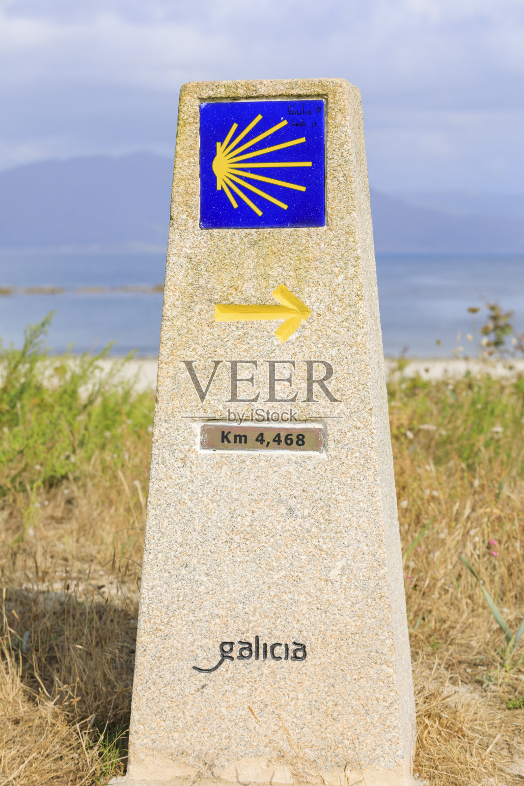 圣地亚哥卡米诺的标志照片摄影图片