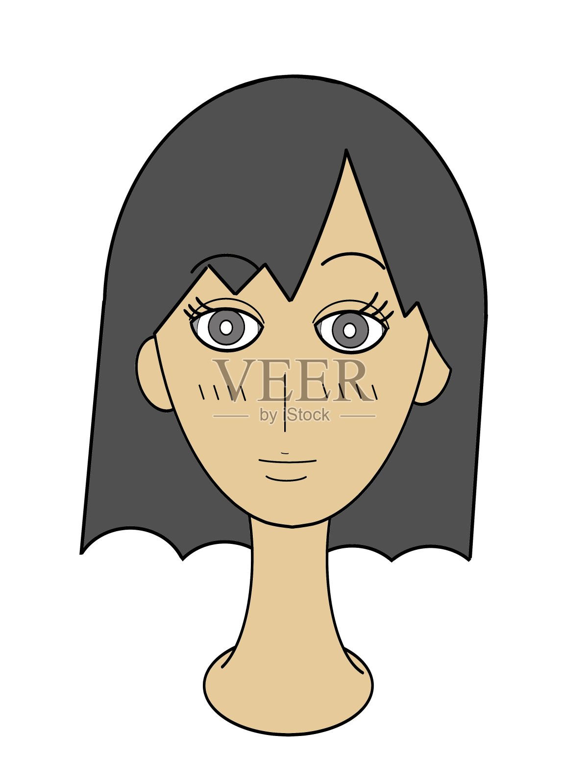 人类的脸插画图片素材