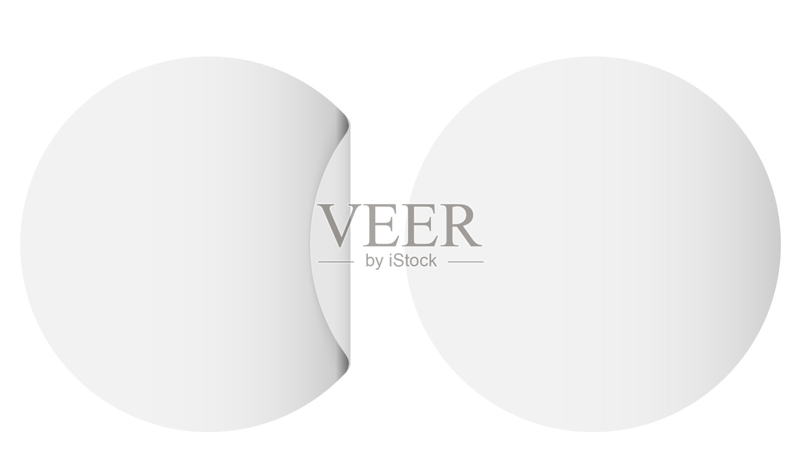 白色的贴纸。圆标签模型圆纸空白设计元素图片