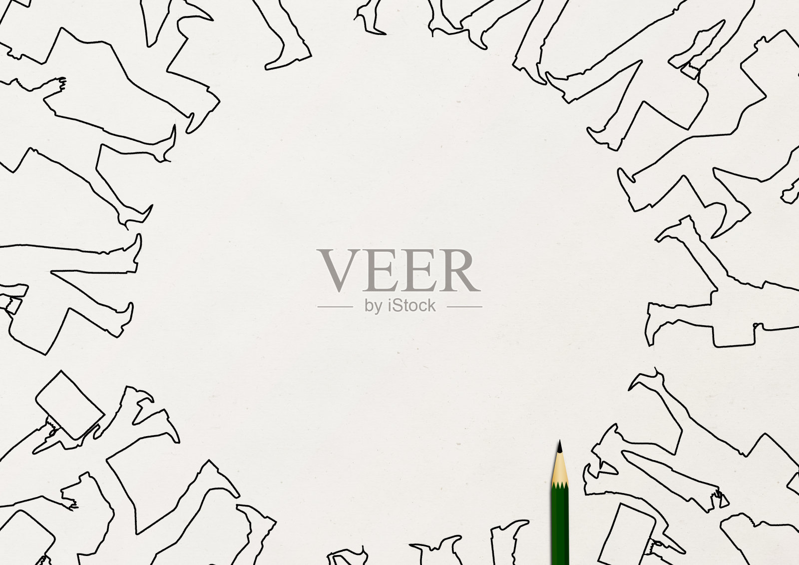 绘制在纸上的商业概念插画图片素材