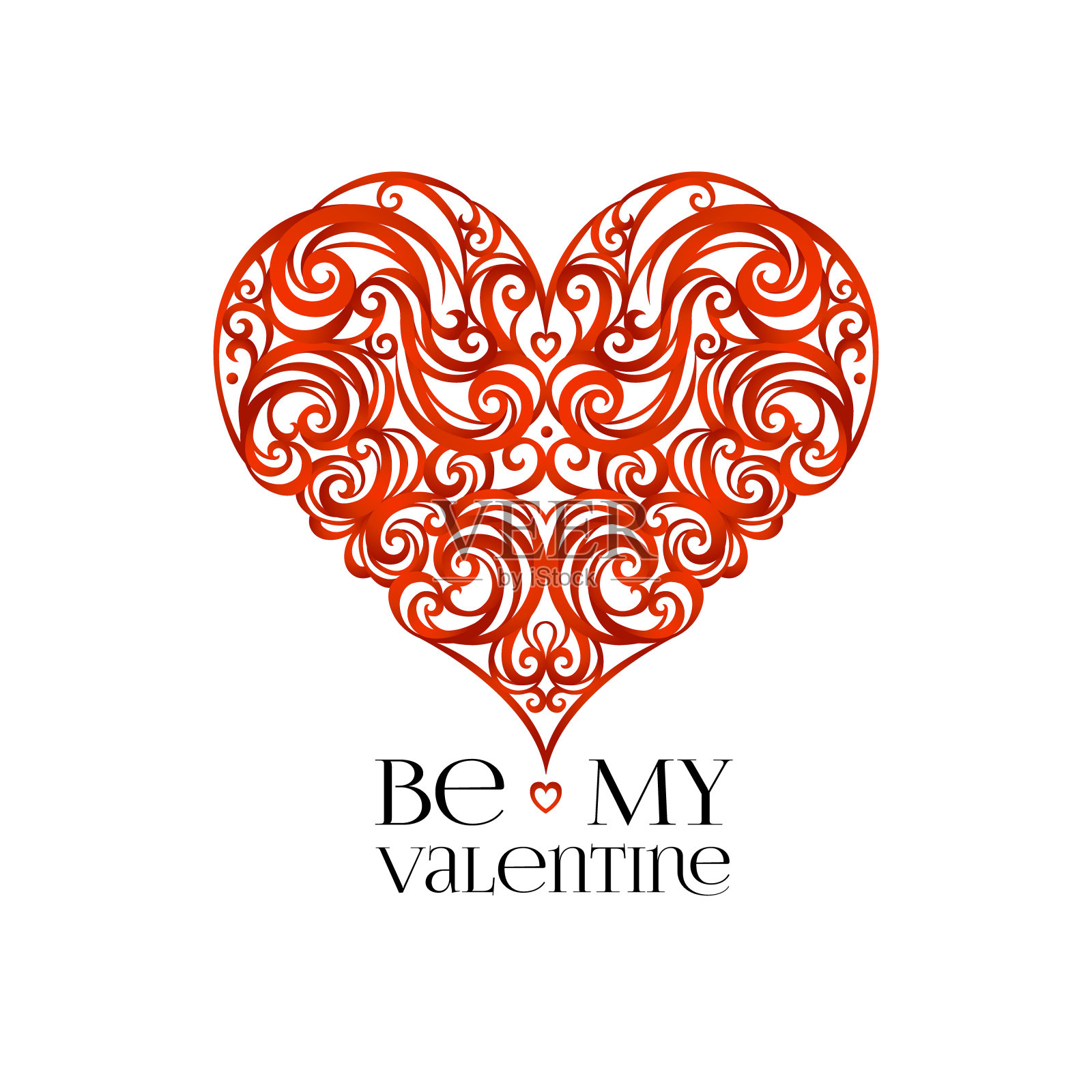 矢量心，浪漫装饰做我的情人。插画图片素材