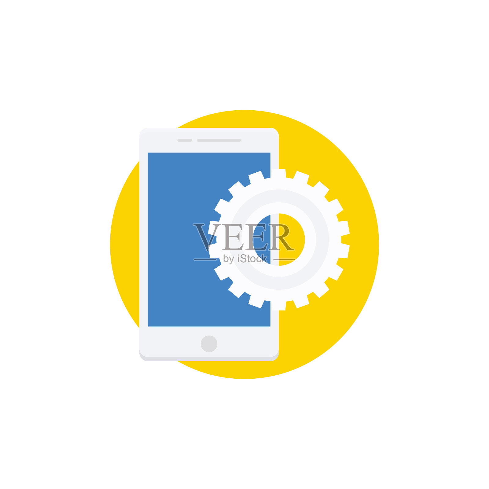 移动设置矢量图标插画图片素材