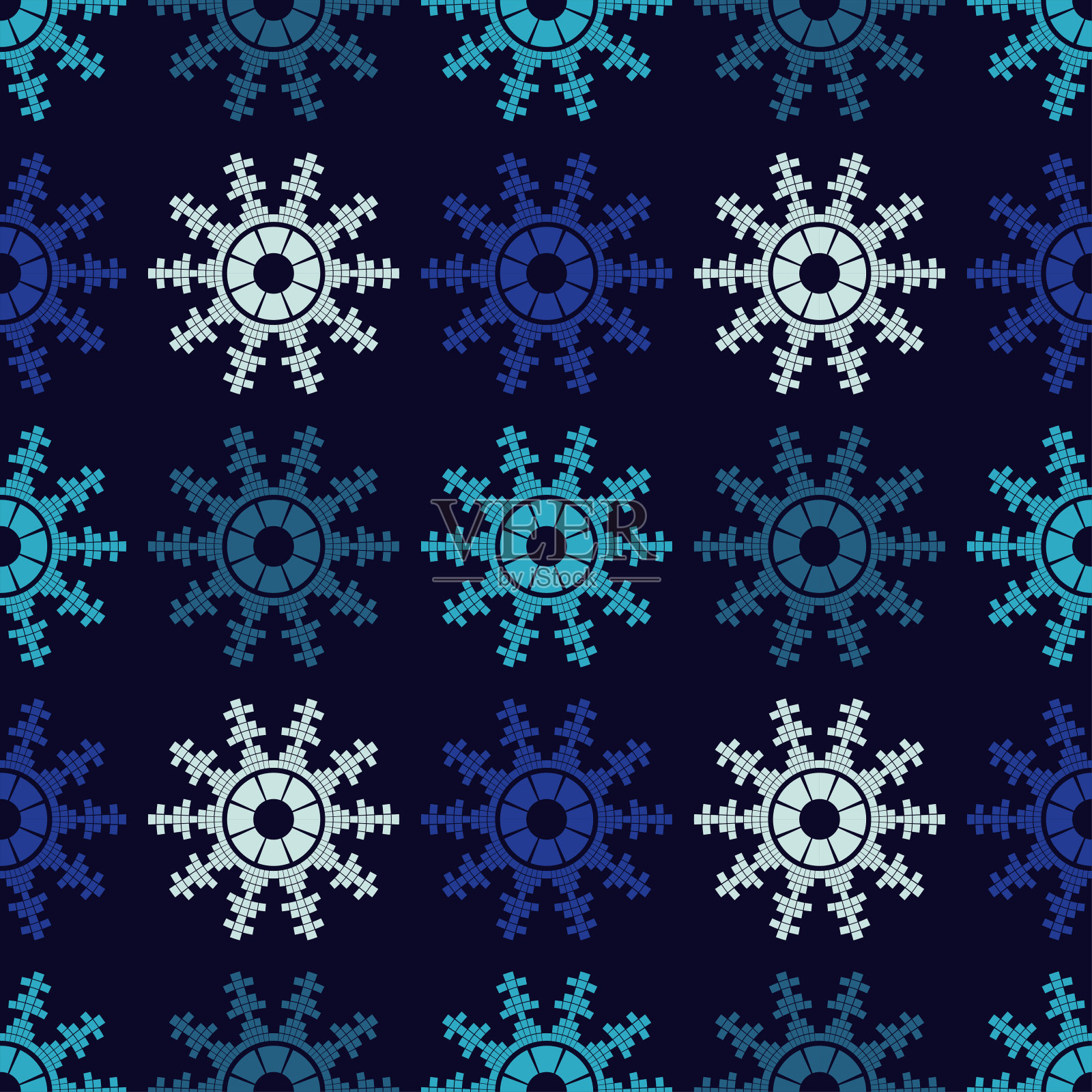 雪花。无缝针织图案。一个温暖的毛衣。插画图片素材