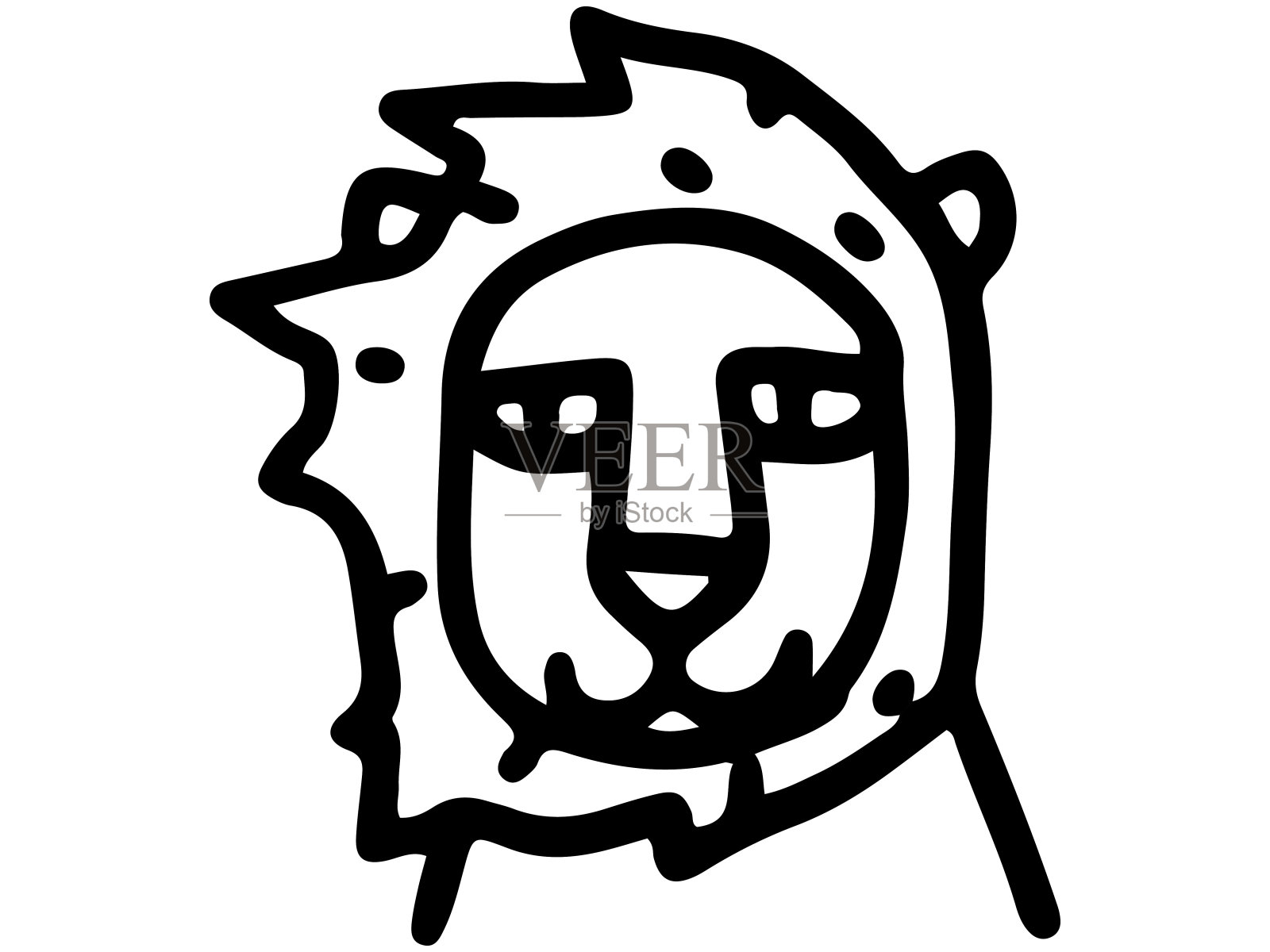 动物可爱的线画矢量插画图片素材