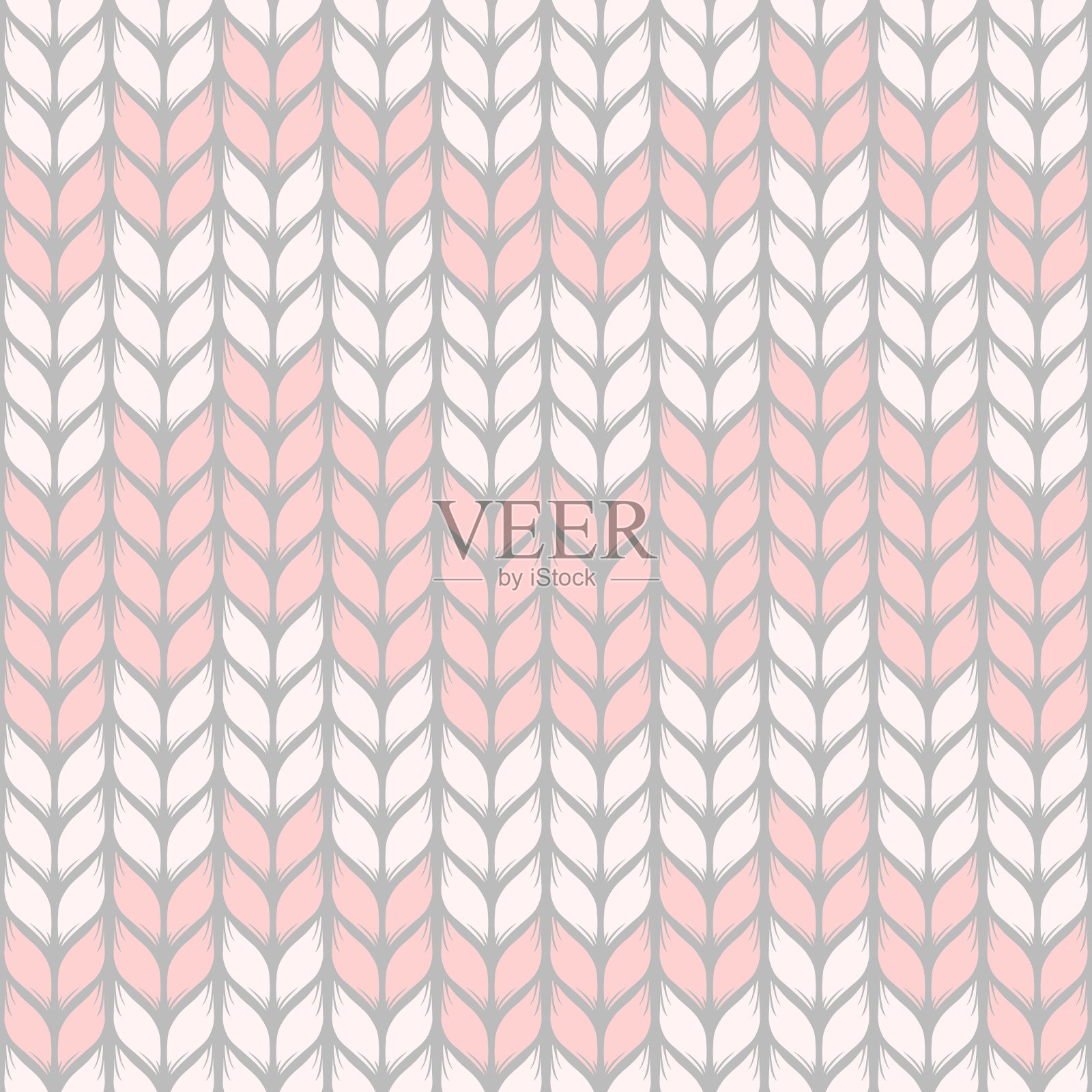 矢量无缝针织图案。天然纤维织物插画图片素材