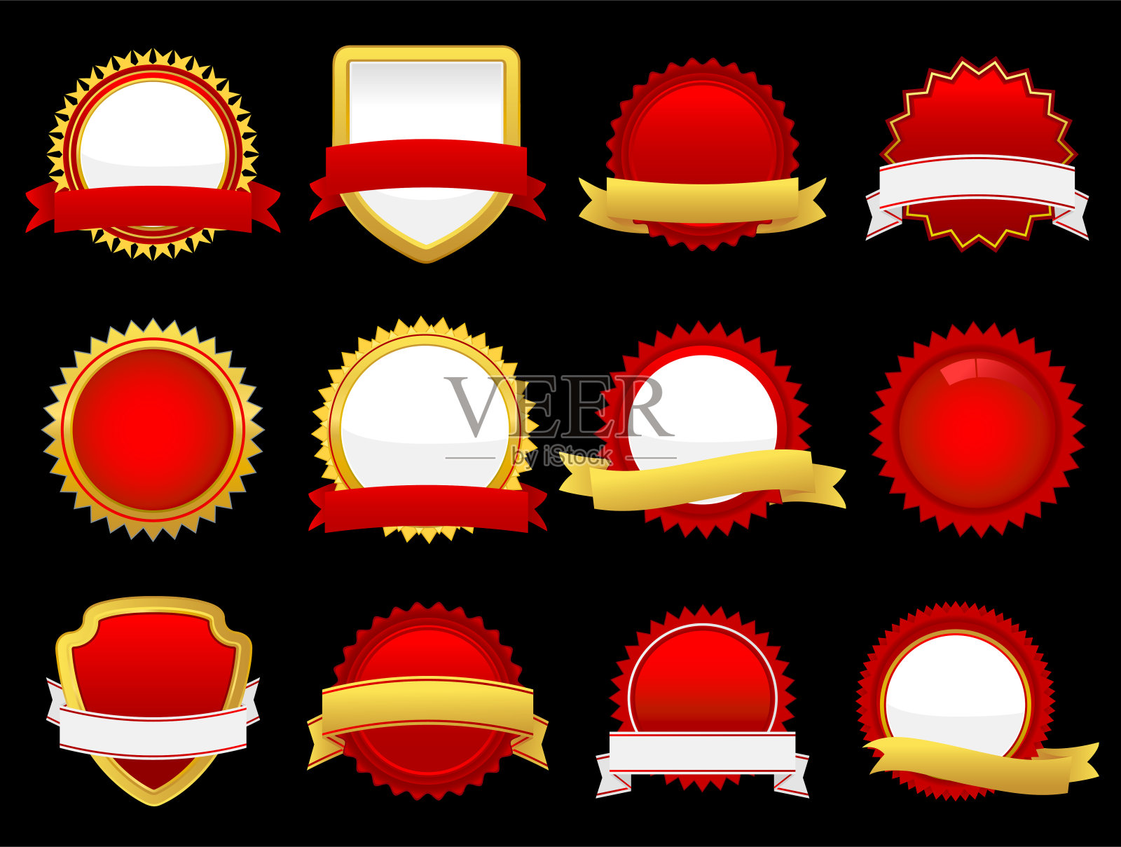 向量金色星爆标签插画图片素材