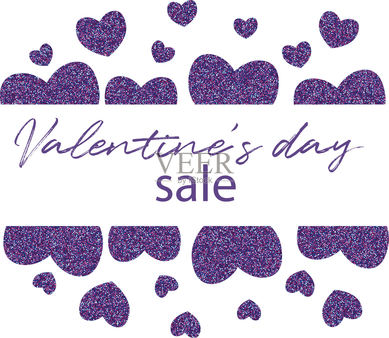 情人节销售背景插画图片素材