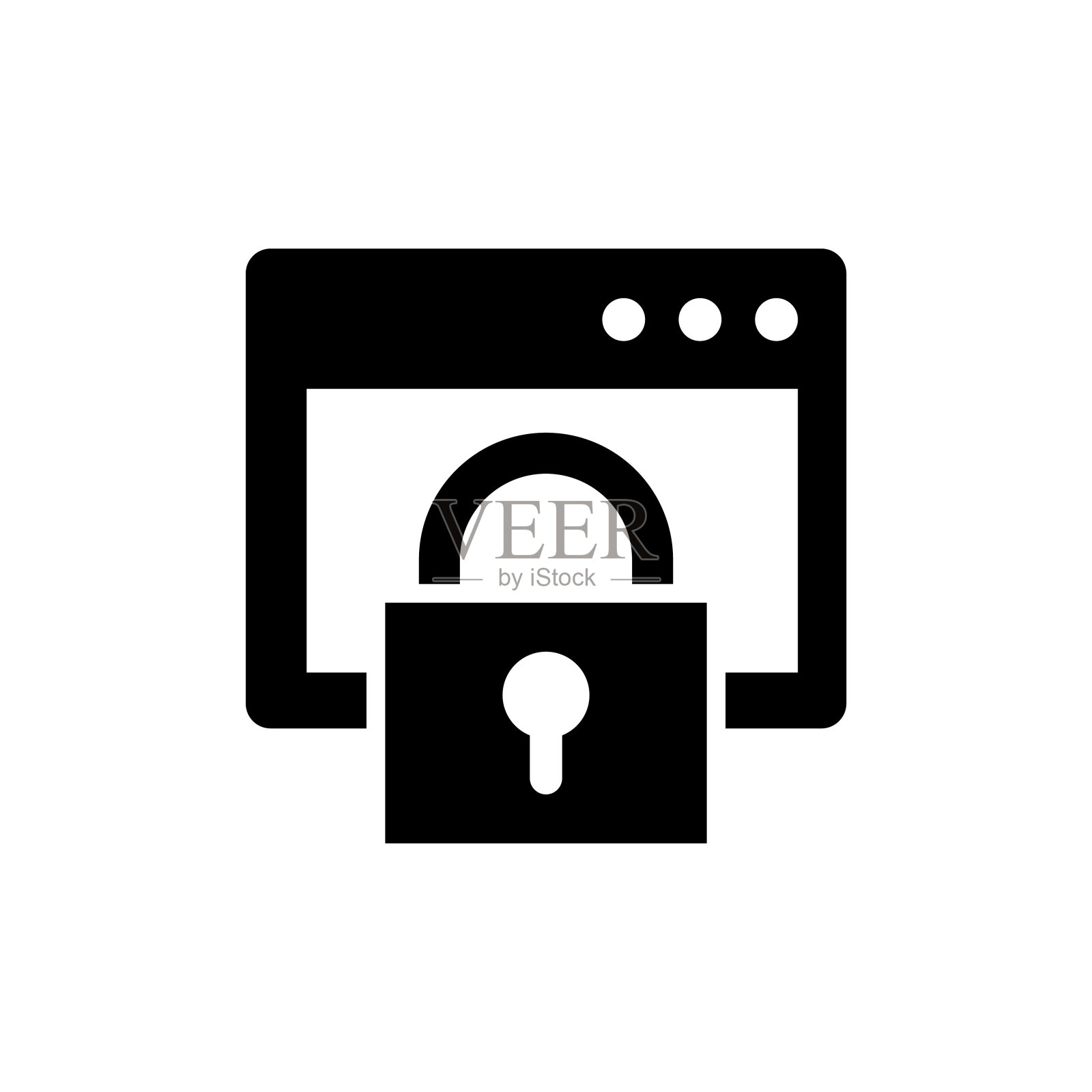 Web安全矢量字形图标插画图片素材