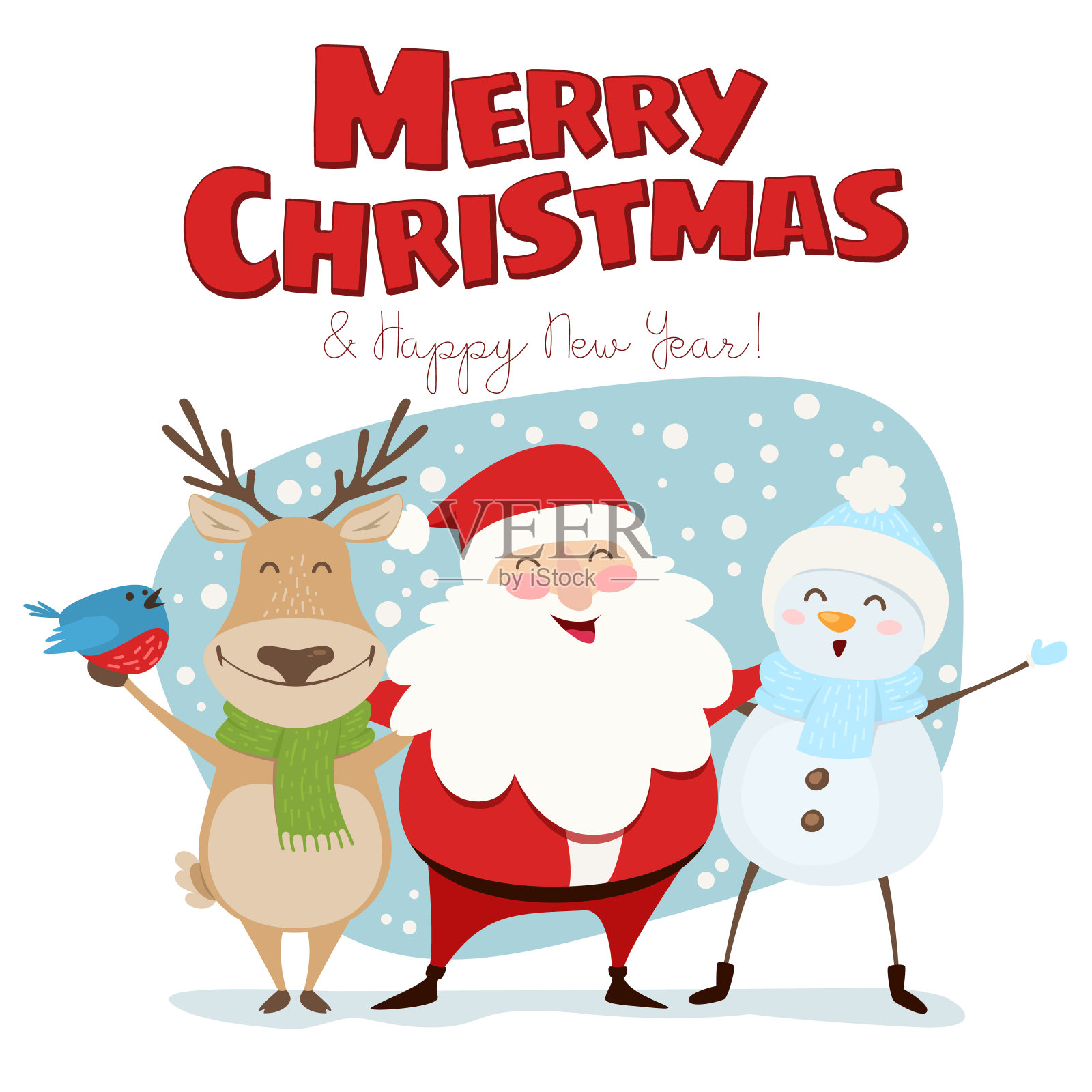 圣诞节快乐插画插画图片素材