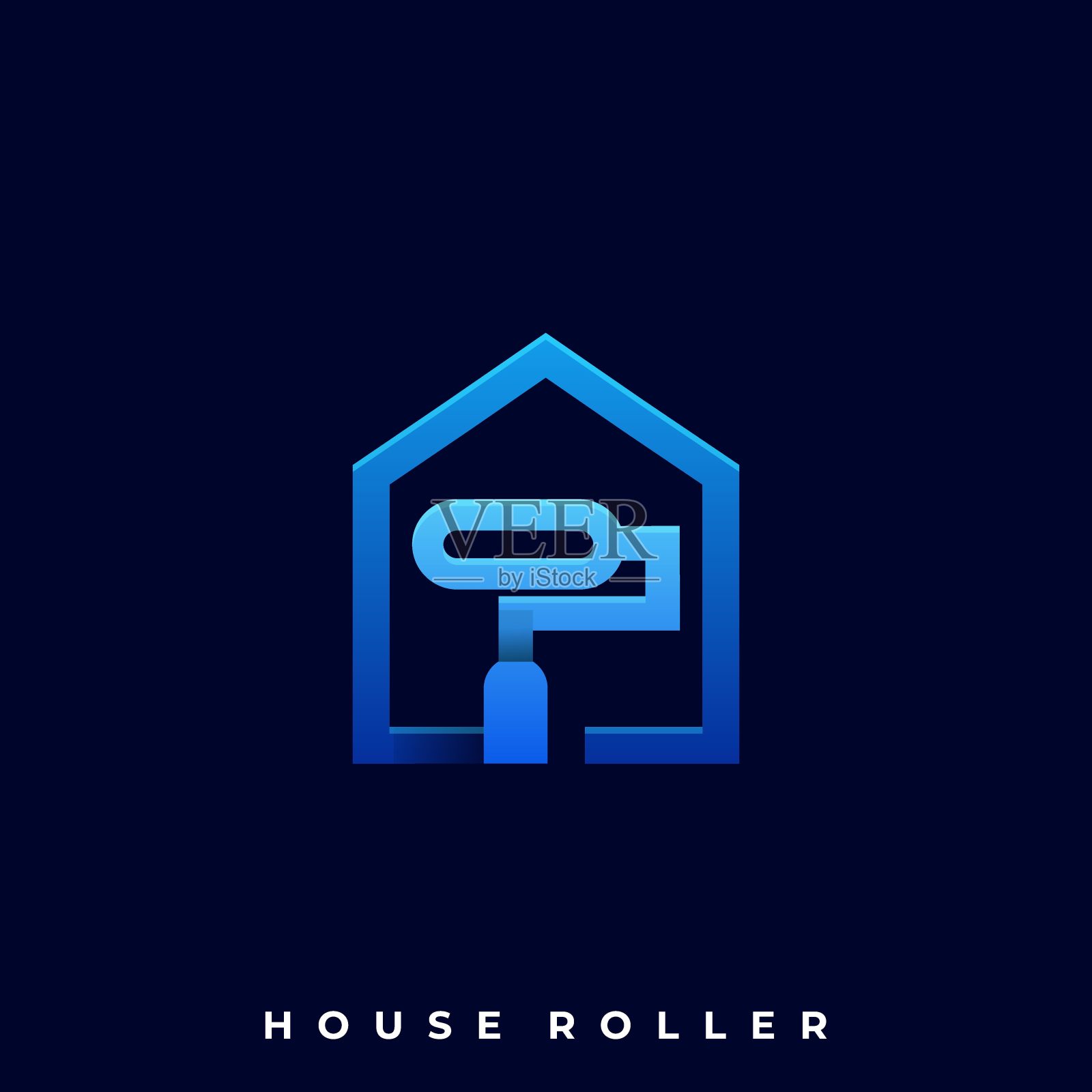 房子滚轴插图矢量模板插画图片素材