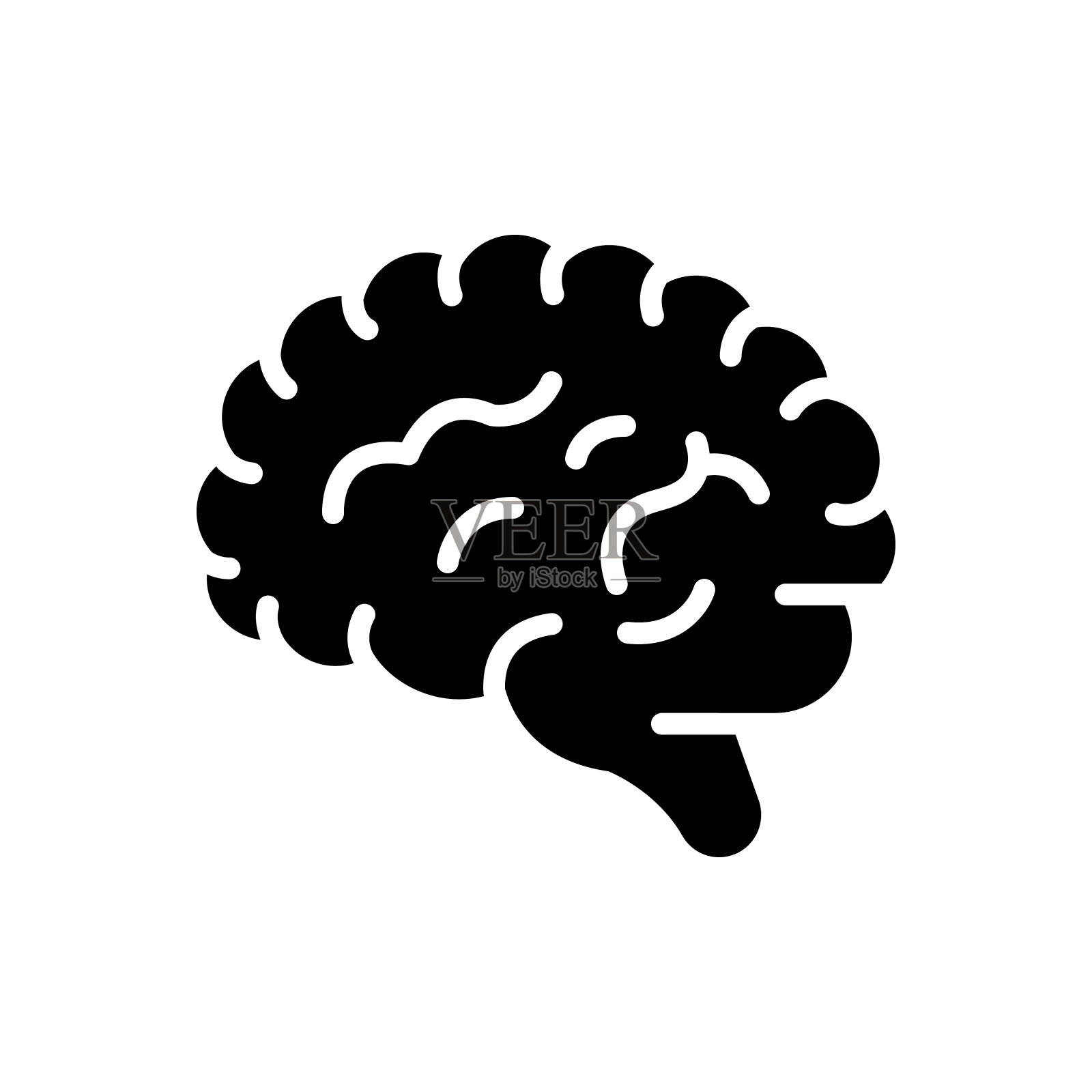 人类的大脑插画图片素材