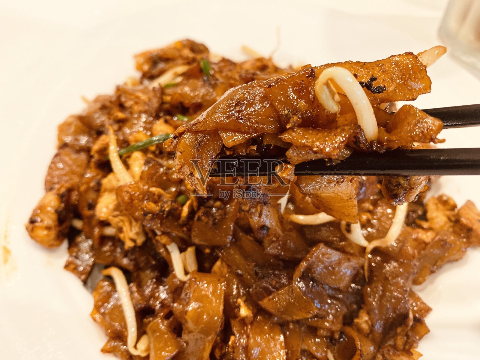 炒米粉的特写照片摄影图片