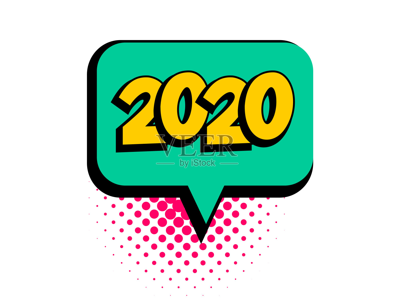 2020年演讲气泡波普艺术漫画文字插画图片素材