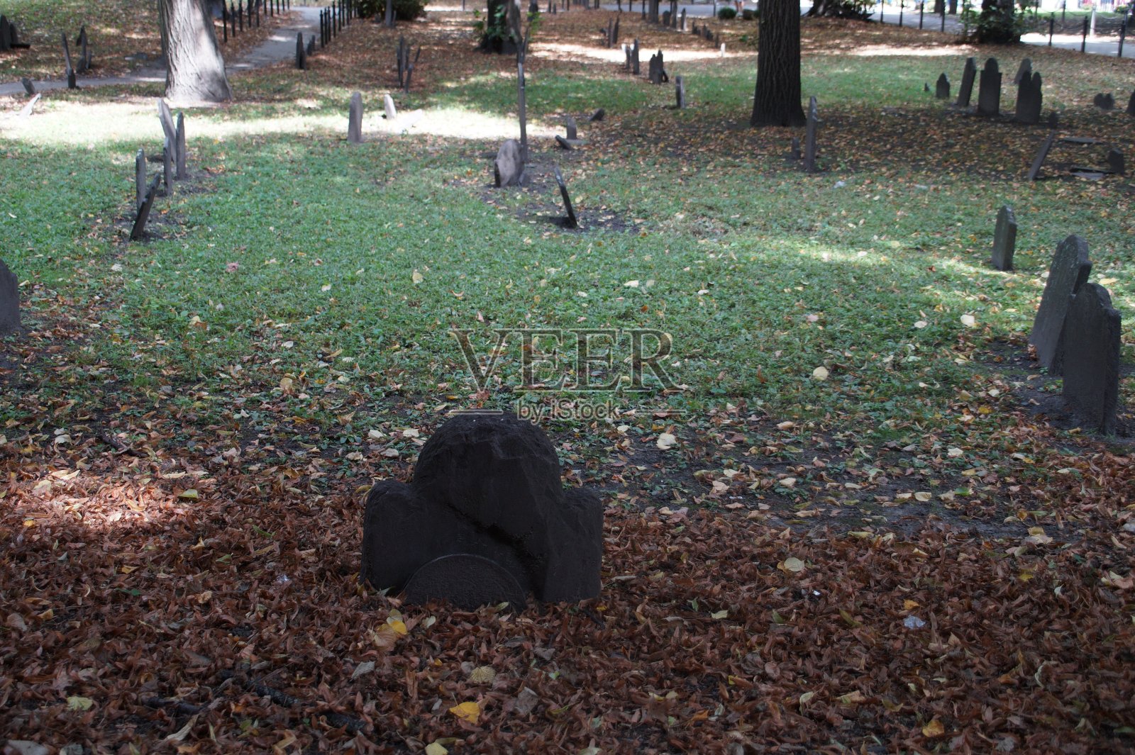 美国马萨诸塞州波士顿的老公墓照片摄影图片