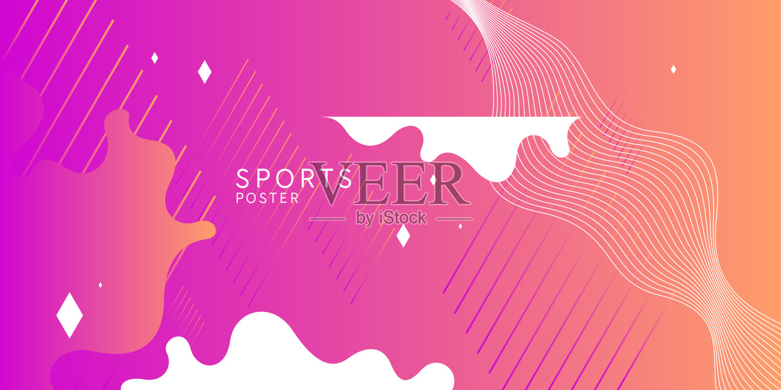 运动的海报。带有动态形状的抽象背景。向量模板插画图片素材