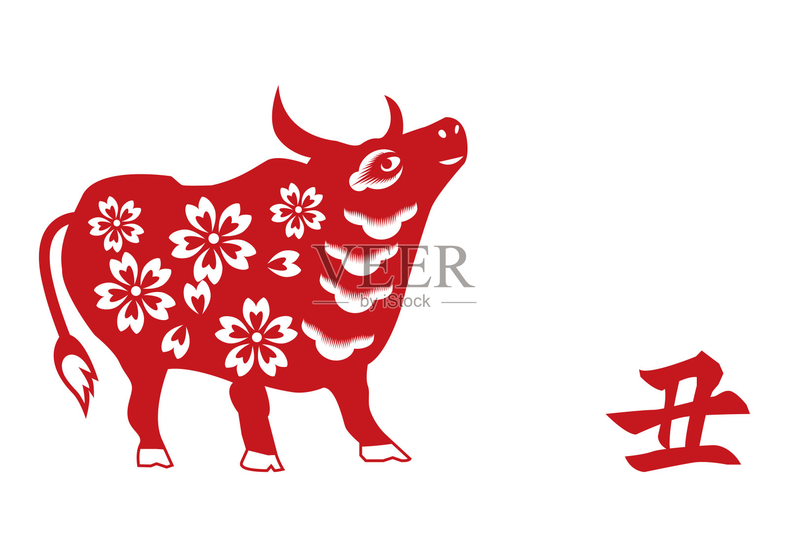 插图的星座。牛的角色设计。插画图片素材