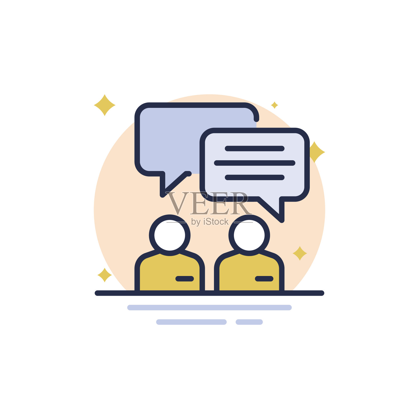 商务对话矢量图标插画图片素材