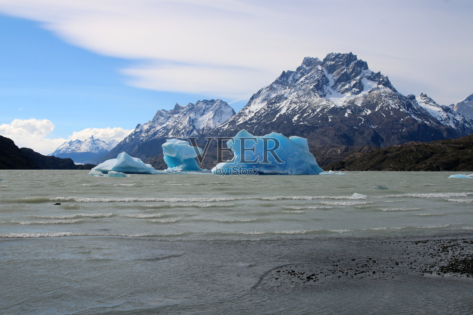格雷湖的冰山。托雷斯德尔潘恩国家公园。巴塔哥尼亚。智利照片摄影图片
