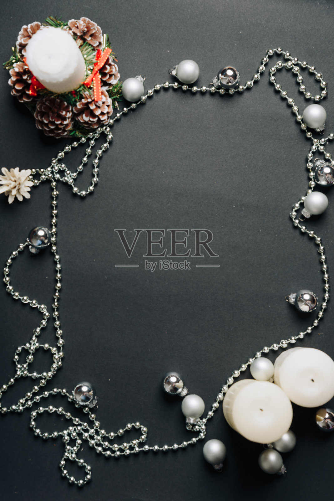 一套新年用品，布置圣诞假日照片摄影图片