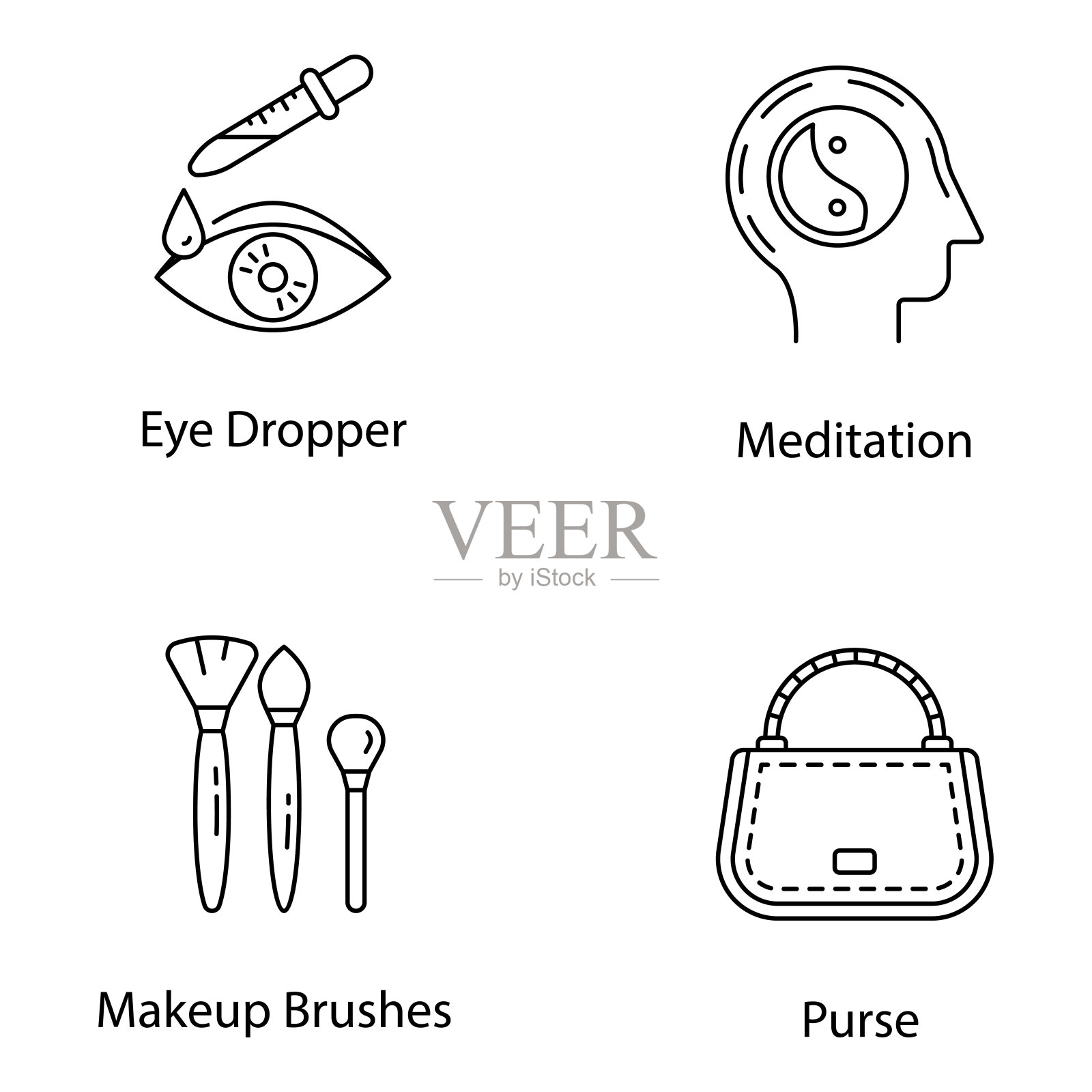 时尚配件系列图标包插画图片素材