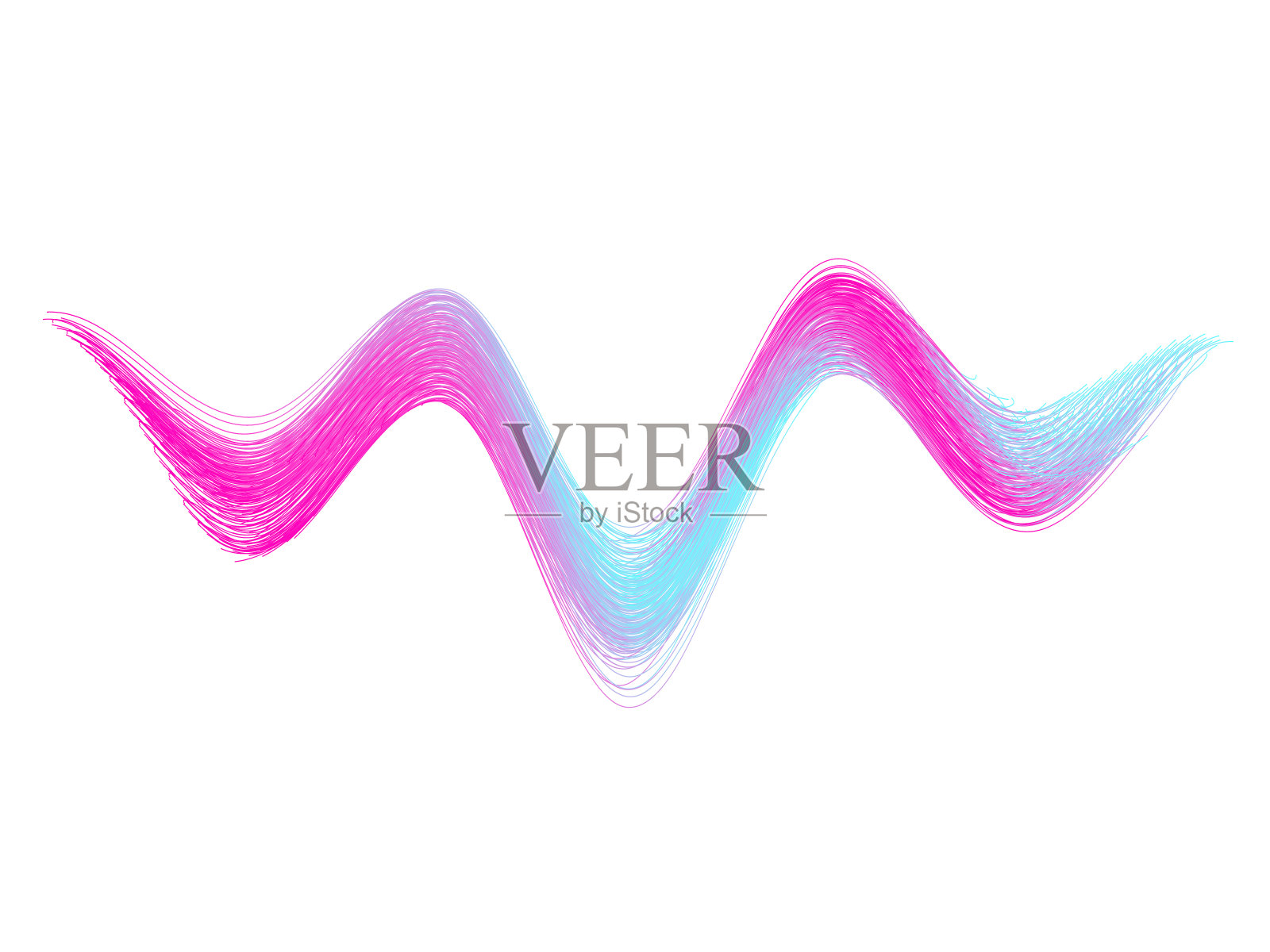 蓝色和粉色的氖抽象分子连接。矢量插图海报或横幅插画图片素材