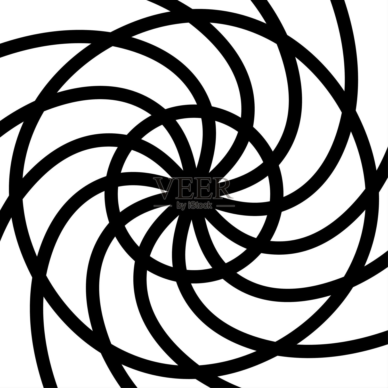 圈与黑色背景瓷砖插画图片素材