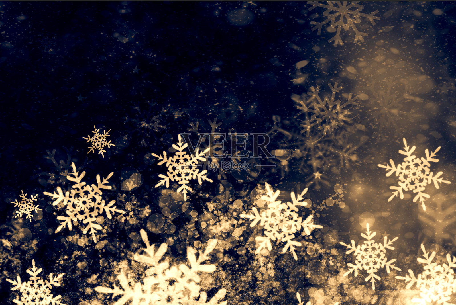 圣诞背景雪花照片摄影图片