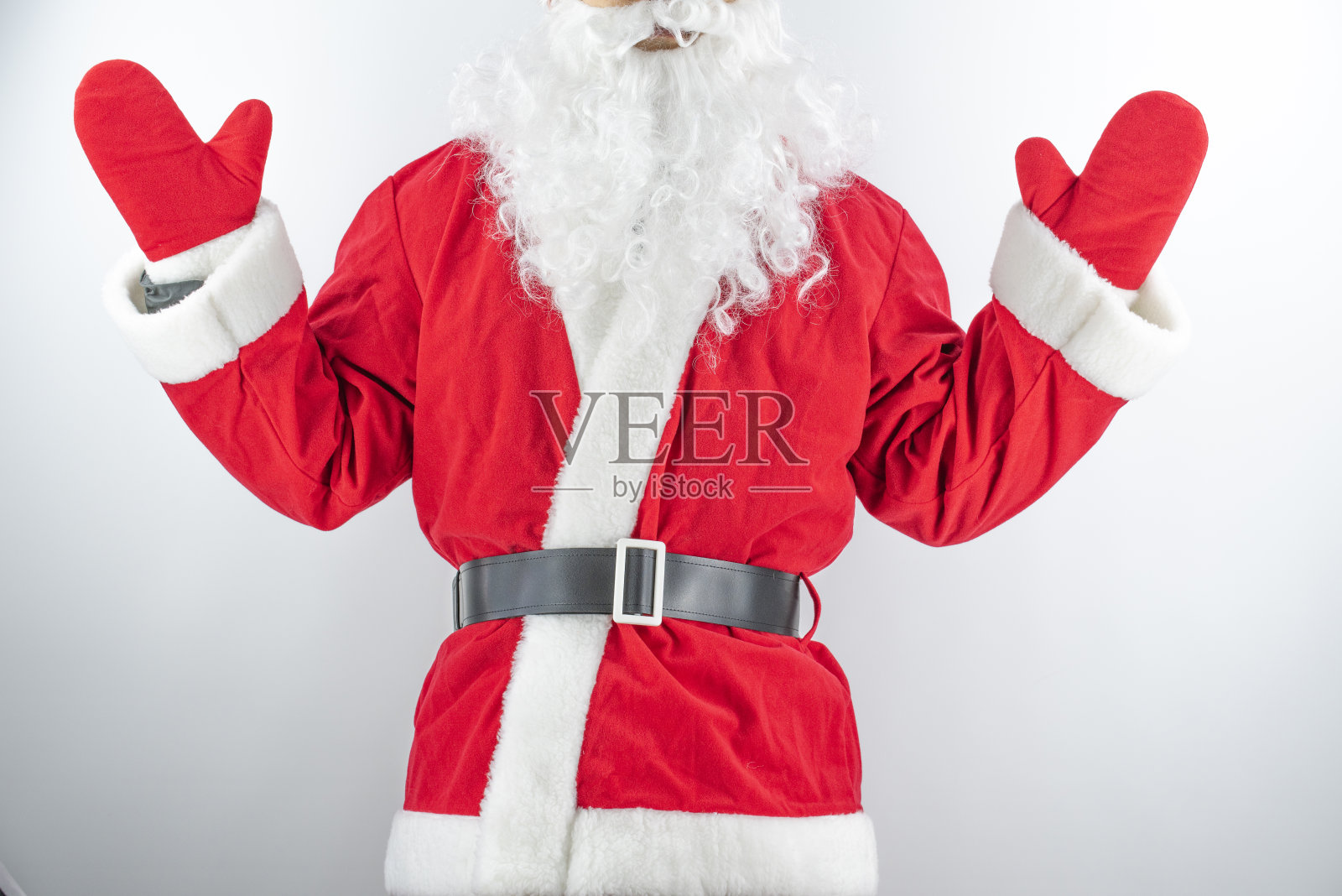 各种姿势的圣诞老人照片摄影图片