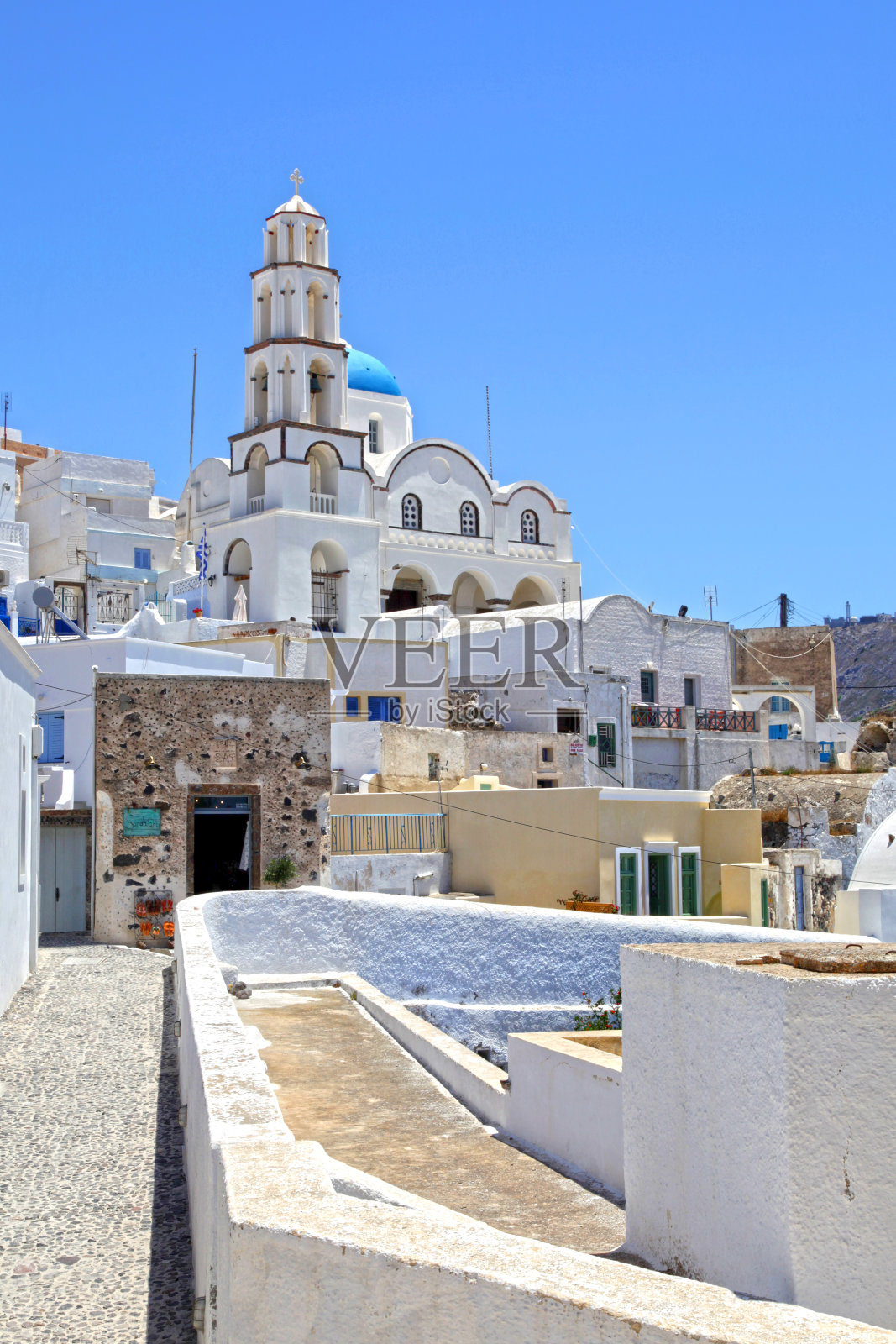 希腊的圣托里尼岛照片摄影图片