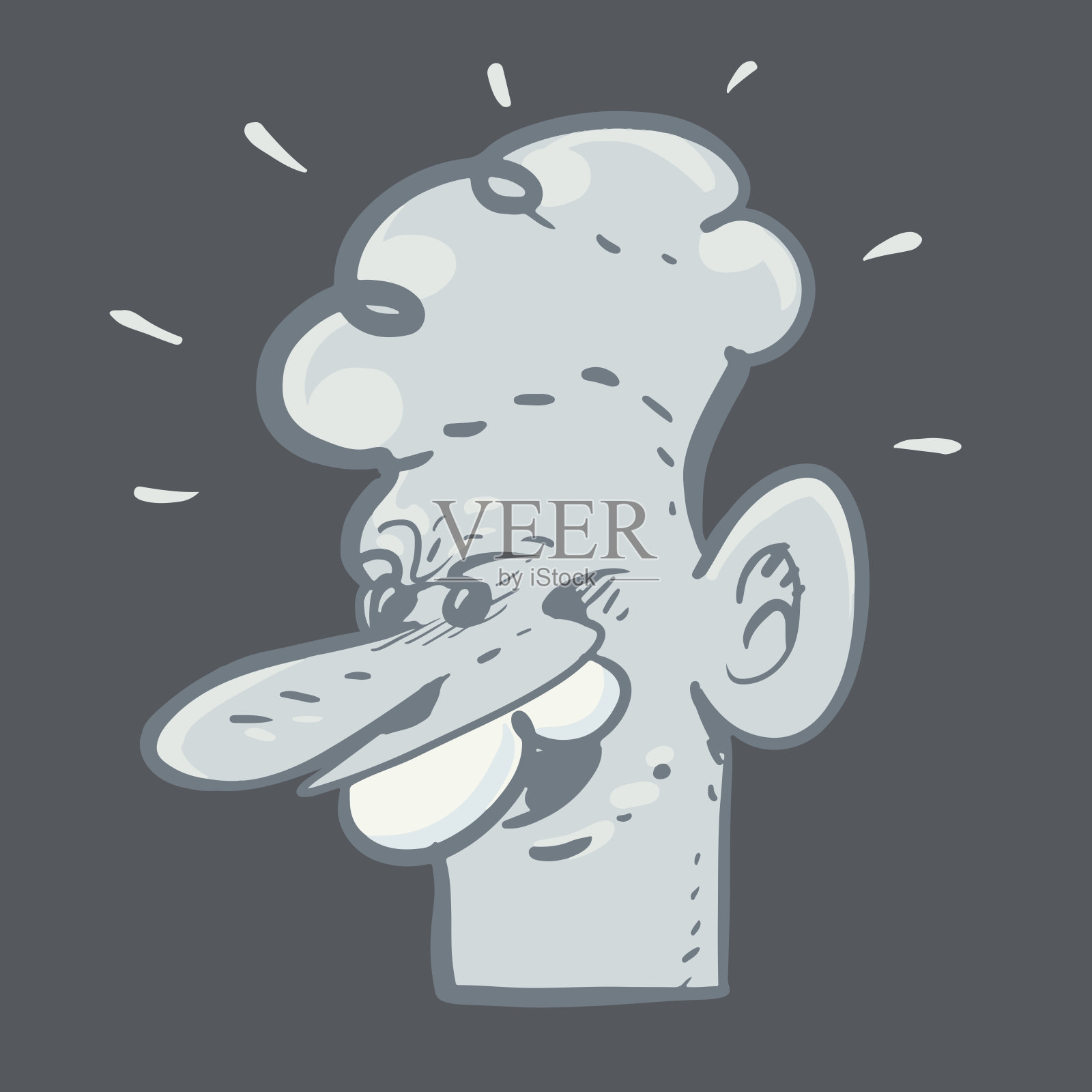 狡猾的男人微笑卡通设计元素图片