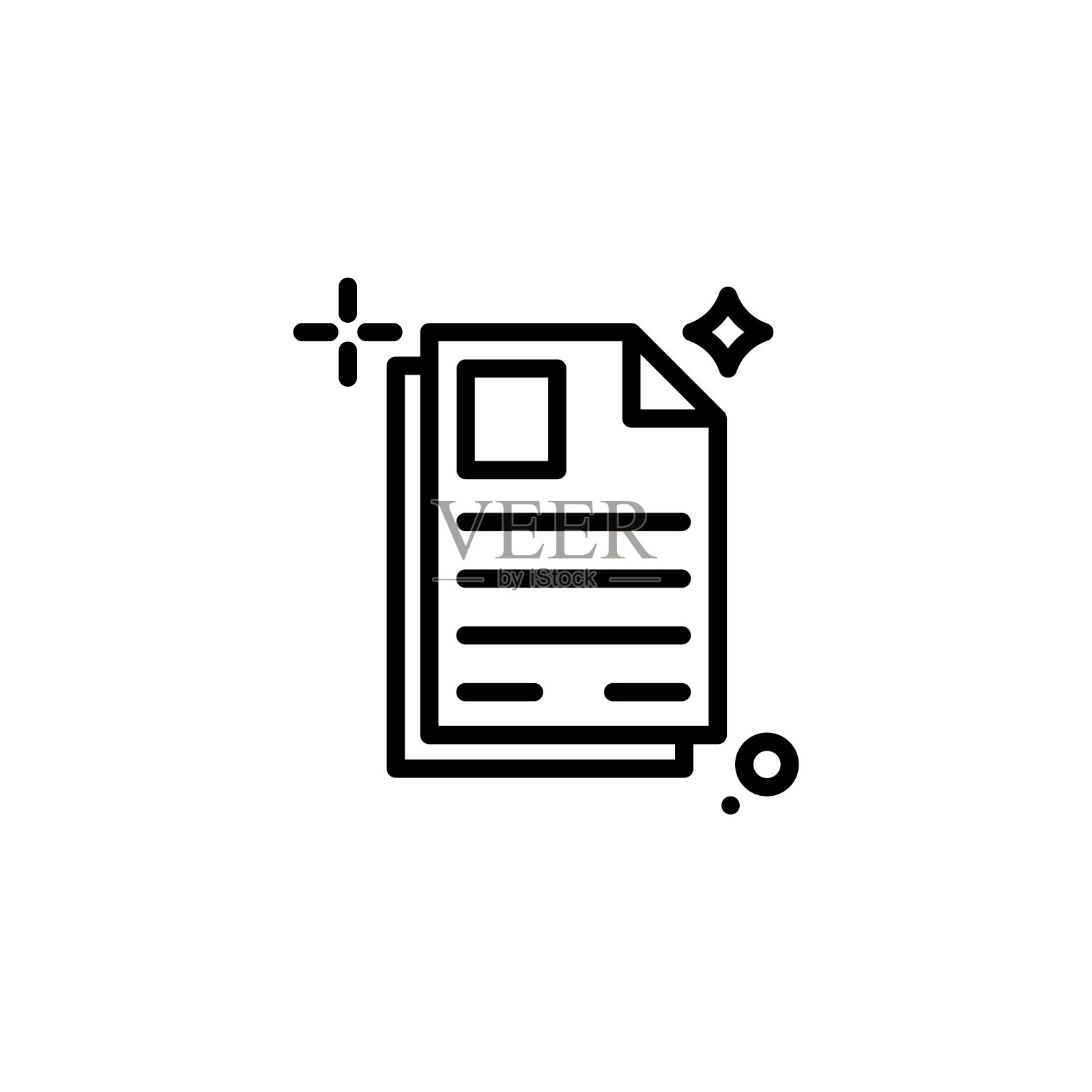 简历写矢量线图标插画图片素材