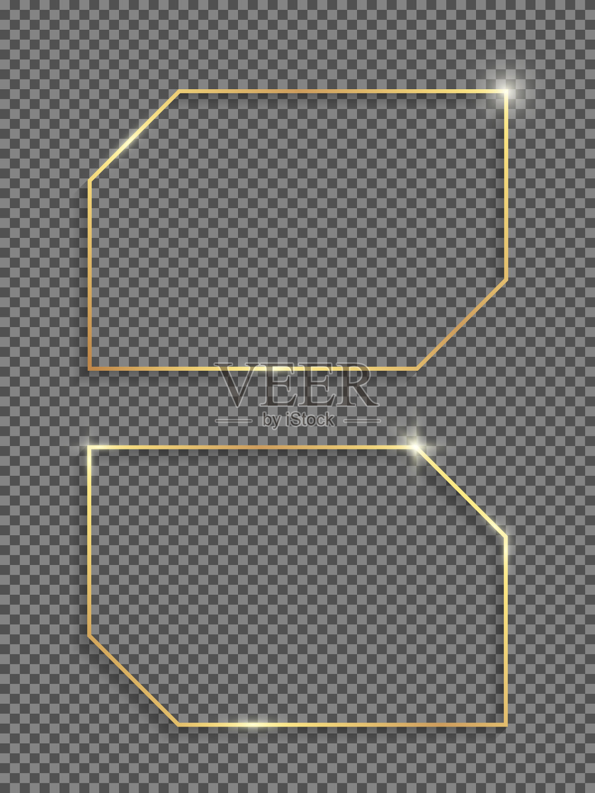 金色闪亮的帧。插画图片素材