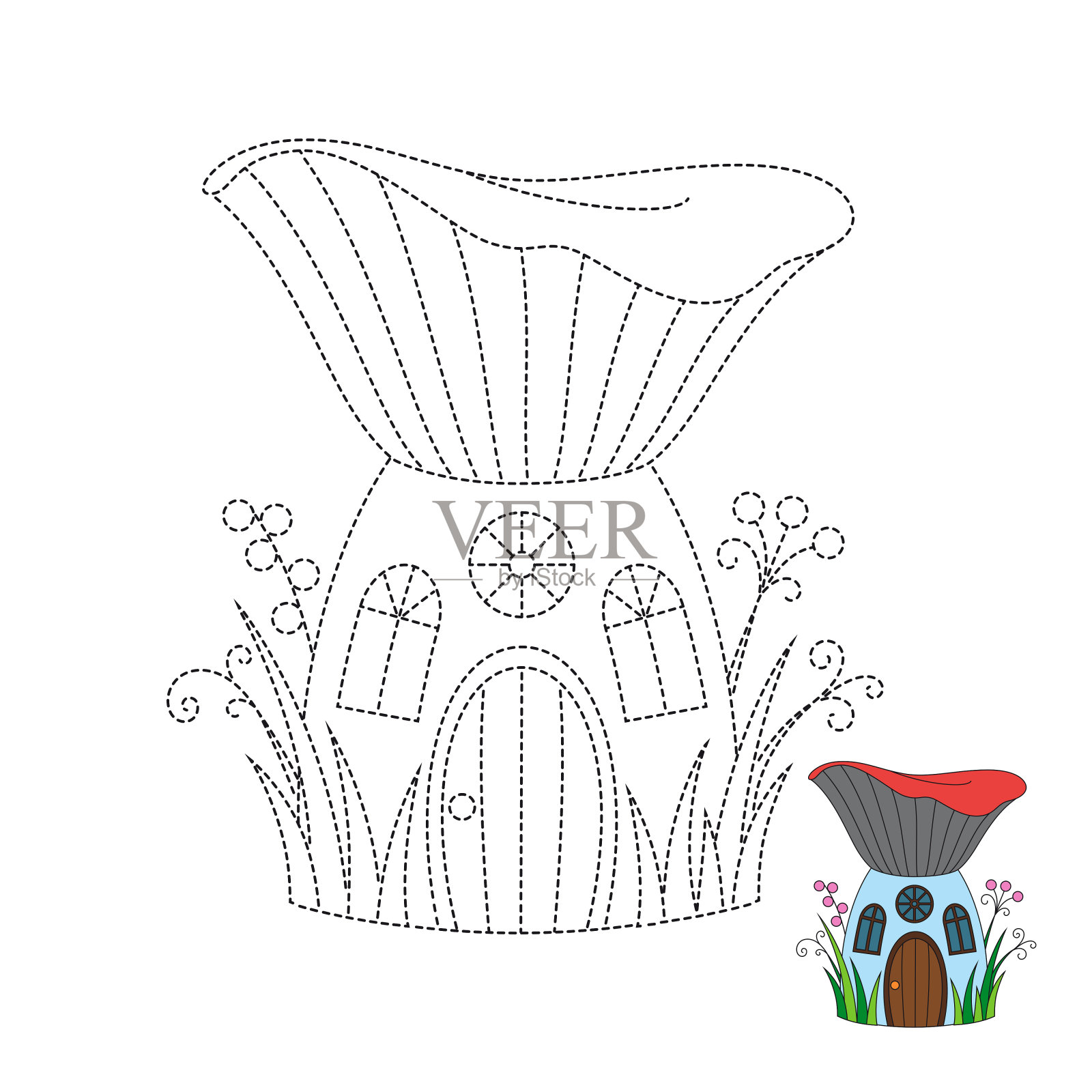 简单的教育游戏的孩子插画图片素材