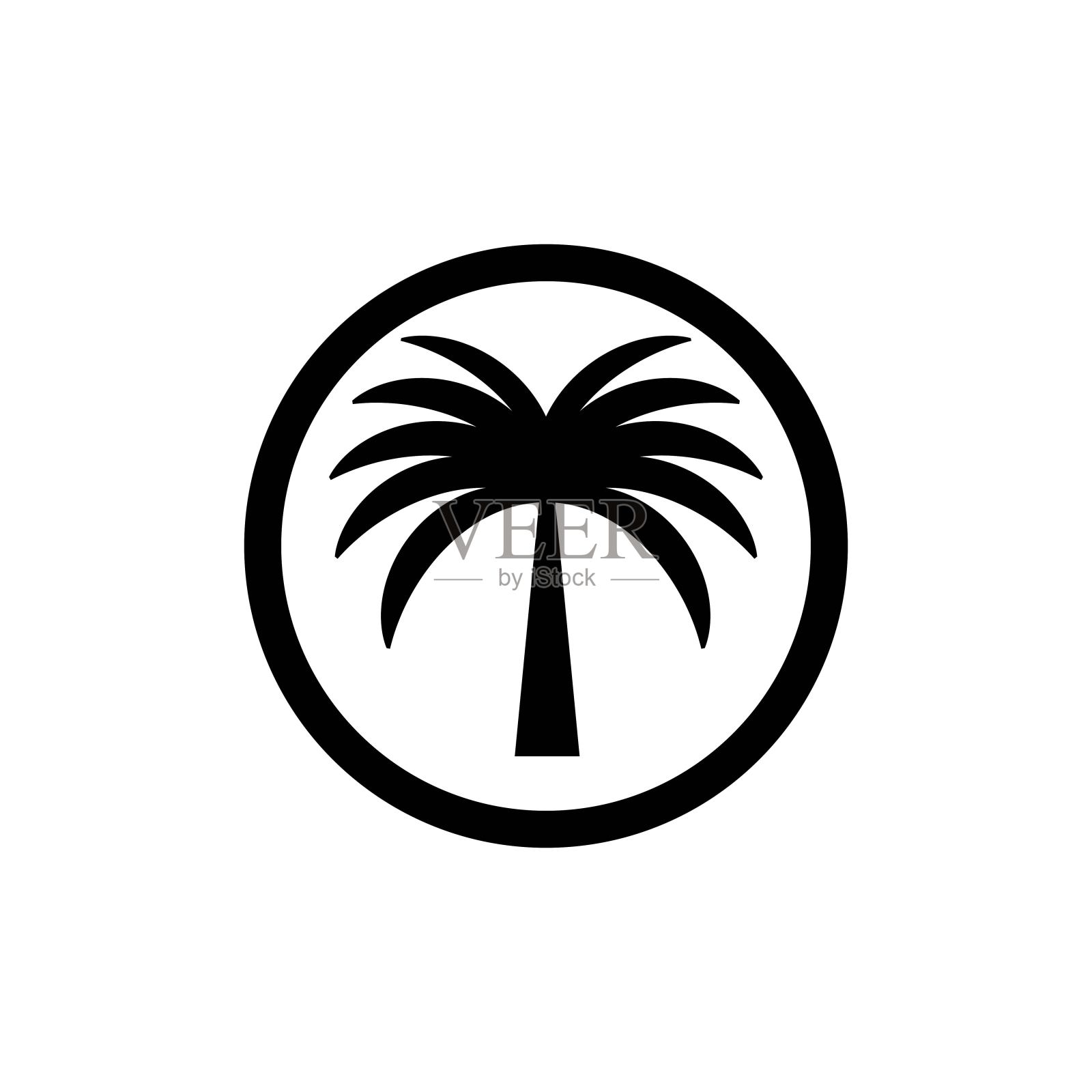 日期树图标矢量插图设计图标素材