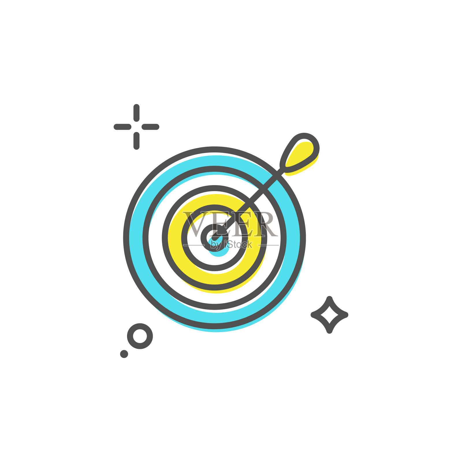 目标矢量图标插画图片素材