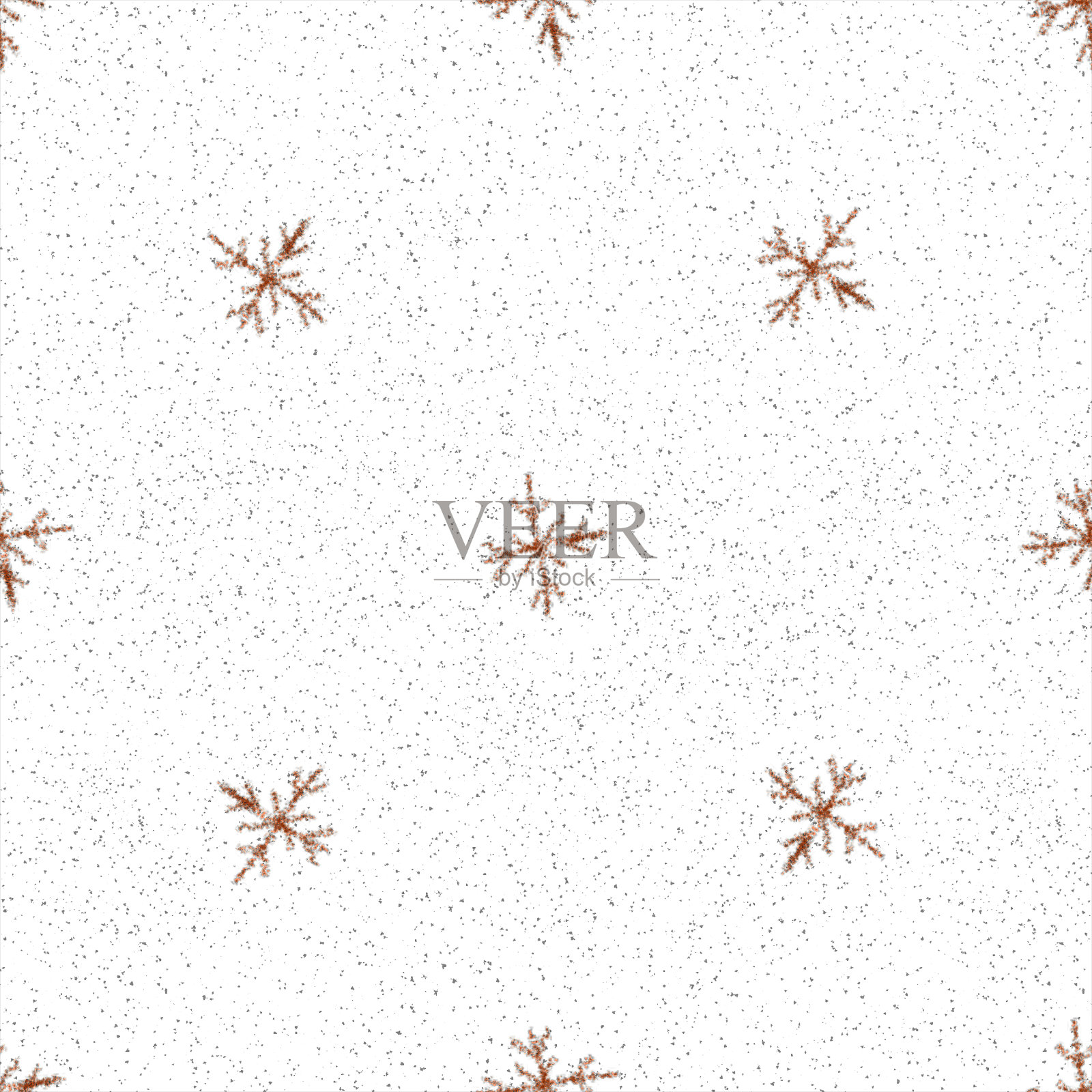 手绘红色雪花圣诞无缝Patte插画图片素材